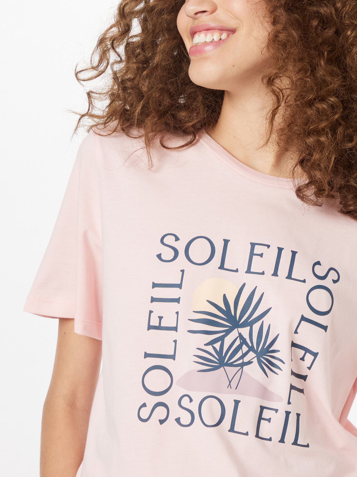 Dorothy Perkins Tricou 'Palm' albastru închis / roz deschis - Pled.ro