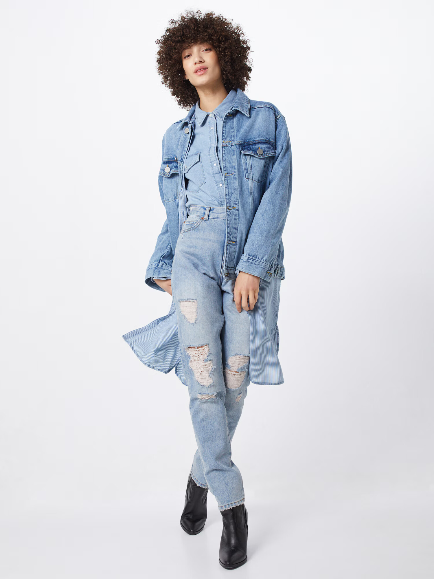 Dr. Denim Jeans 'Nora' albastru denim - Pled.ro