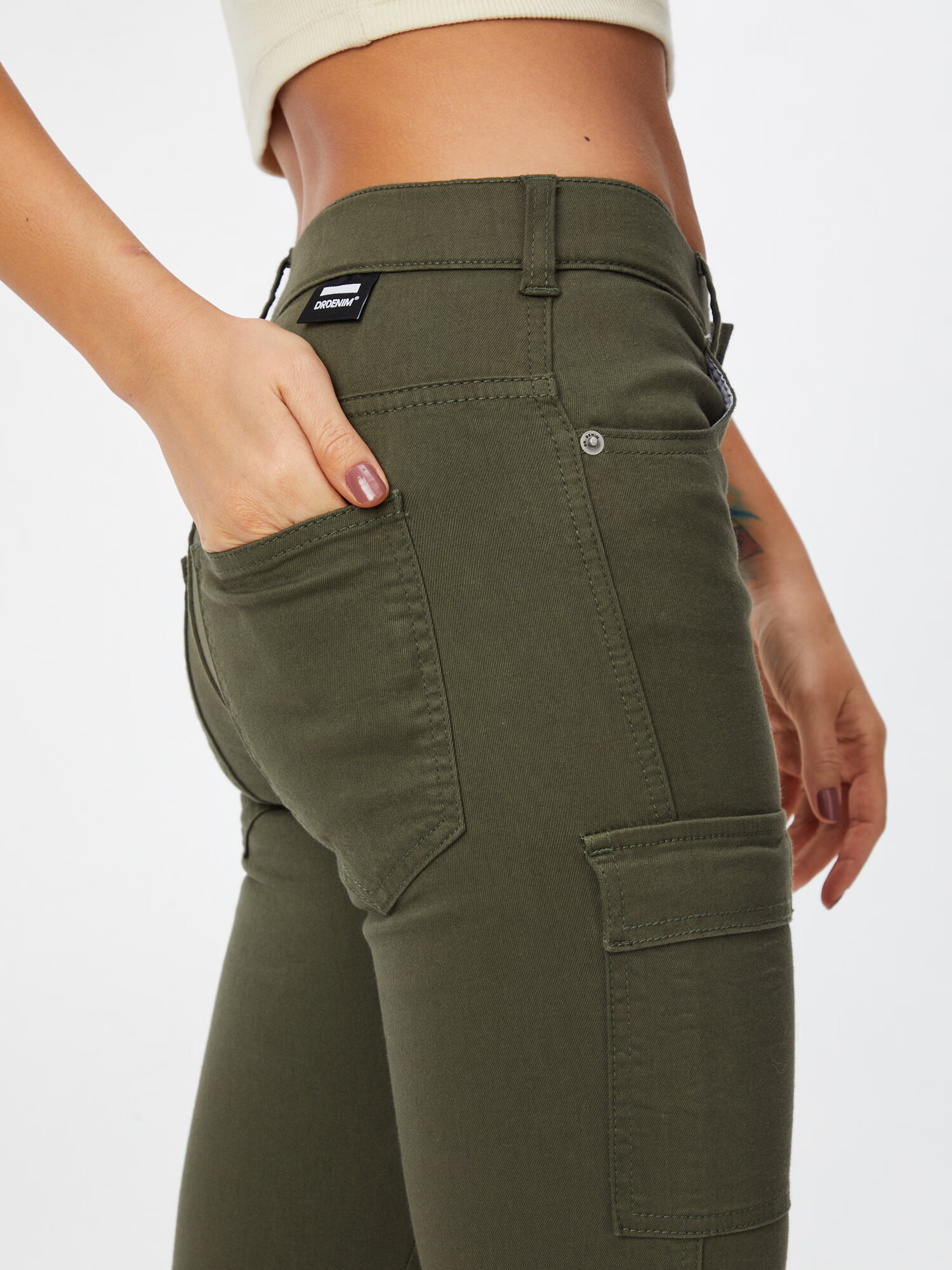 Dr. Denim Pantaloni cu buzunare 'Lexy' oliv - Pled.ro