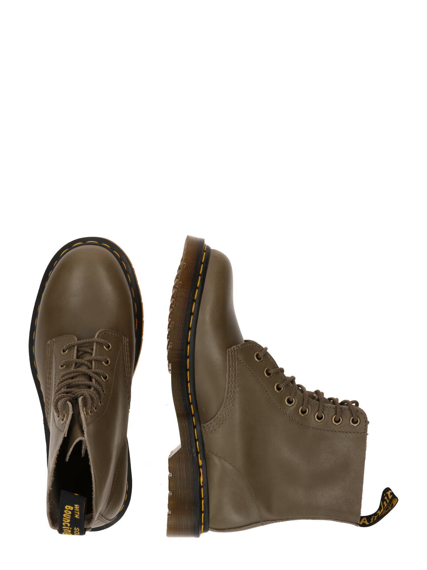 Dr. Martens Bocanci cu șireturi '1460 Pascal' galben / oliv / negru - Pled.ro