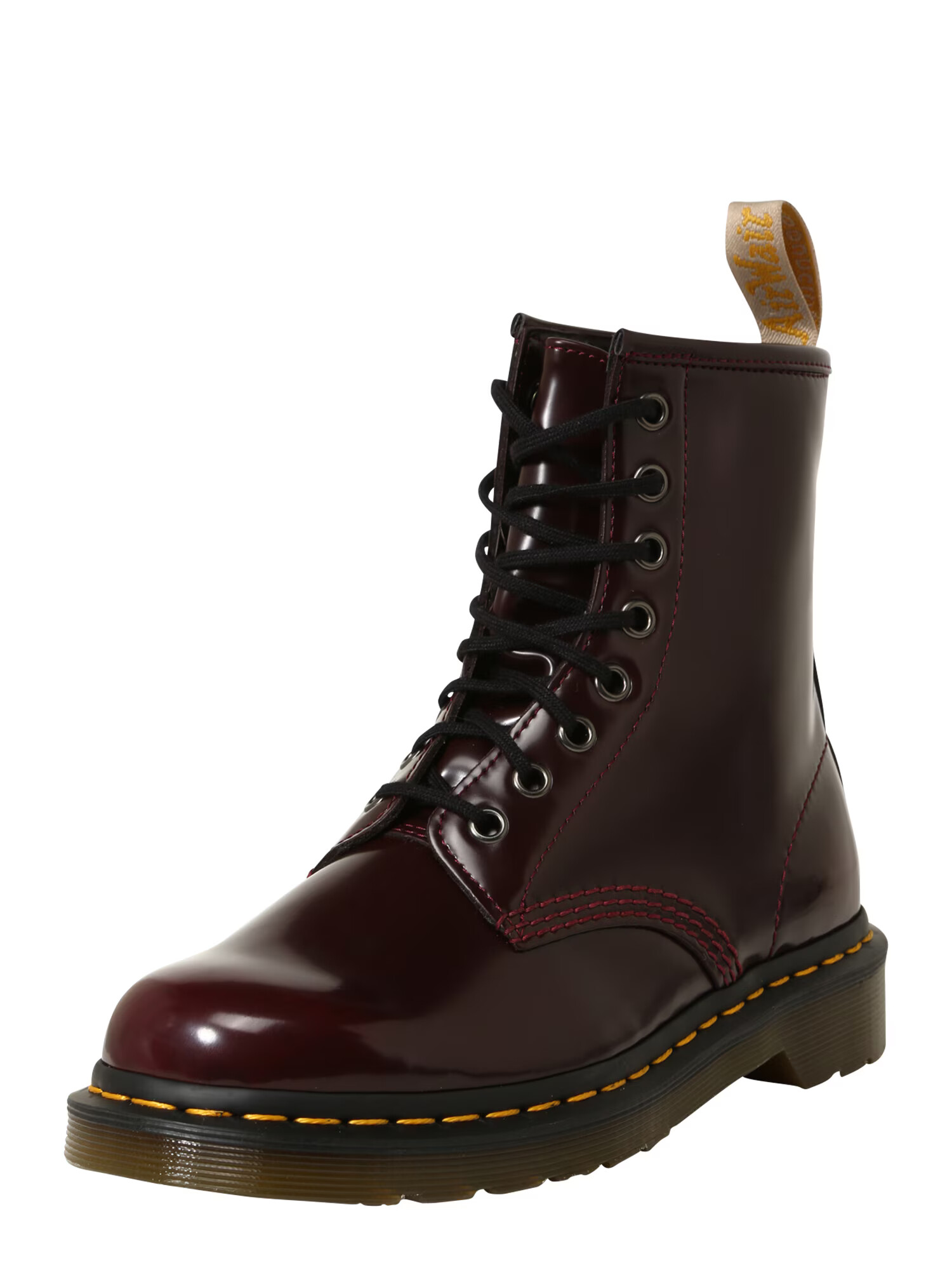 Dr. Martens Bocanci cu șireturi roșu burgundy - Pled.ro