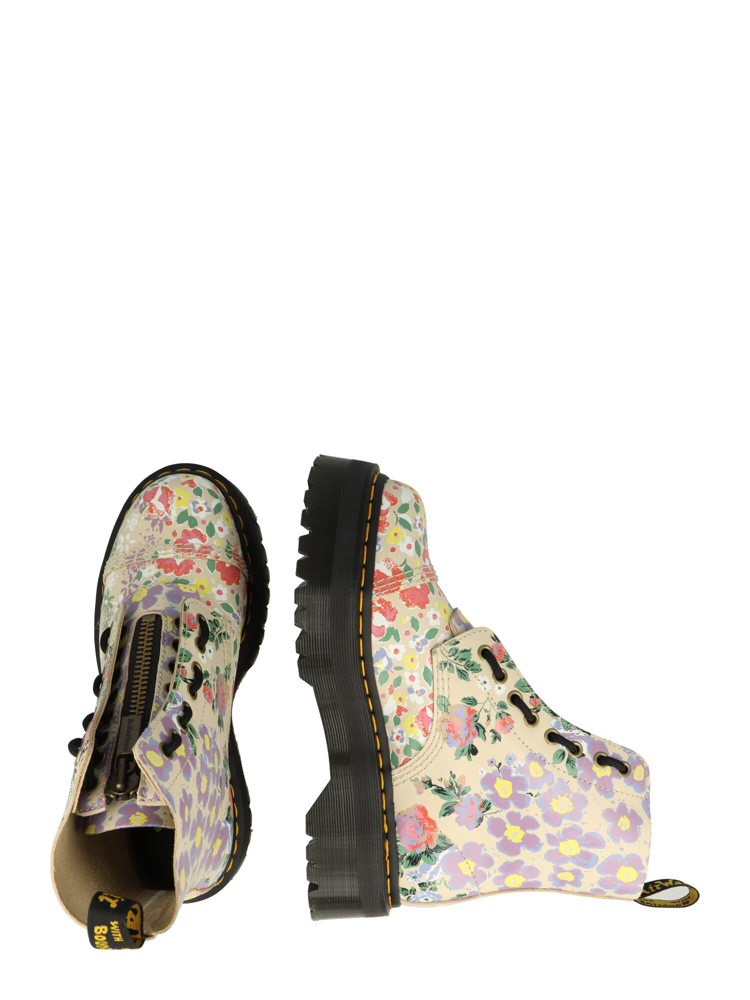 Dr. Martens Botine 'SINCLAIR' bej / verde / mov deschis / alb - Pled.ro