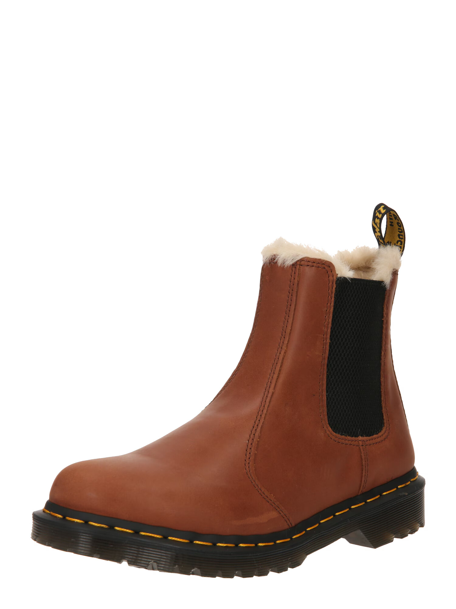 Dr. Martens Ghete chelsea 'Leonore' ecru / maro coniac / negru - Pled.ro