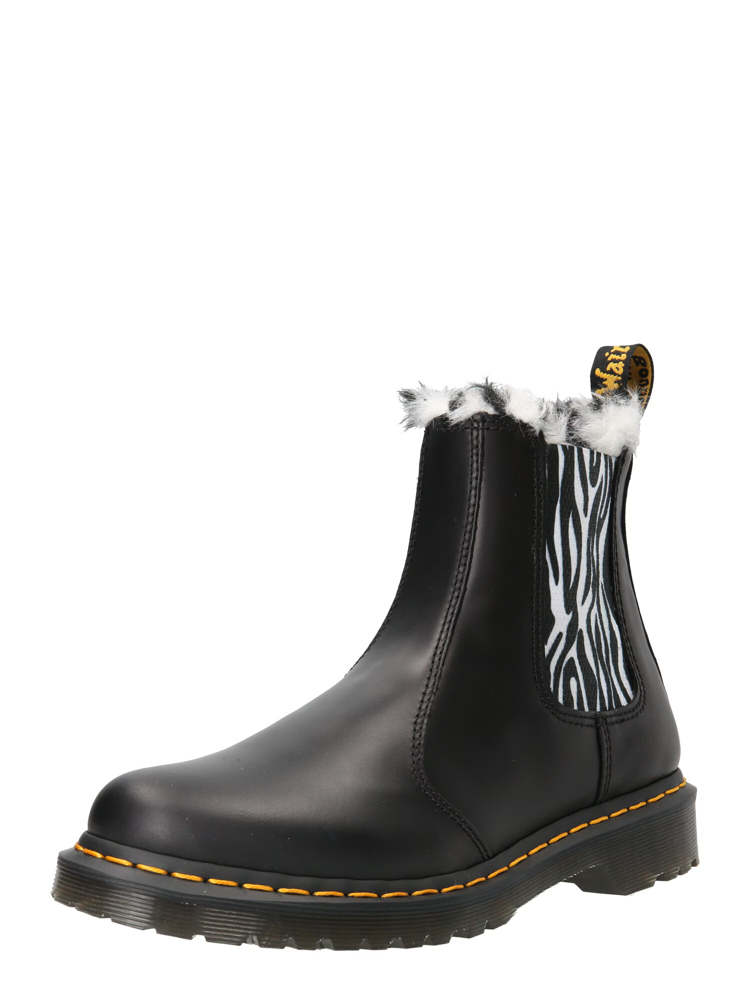 Dr. Martens Ghete chelsea 'Leonore' negru / alb - Pled.ro