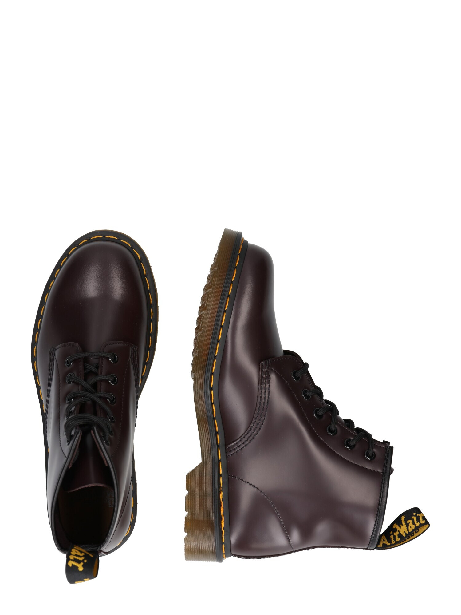 Dr. Martens Ghete cu șireturi '101' roșu bordeaux - Pled.ro