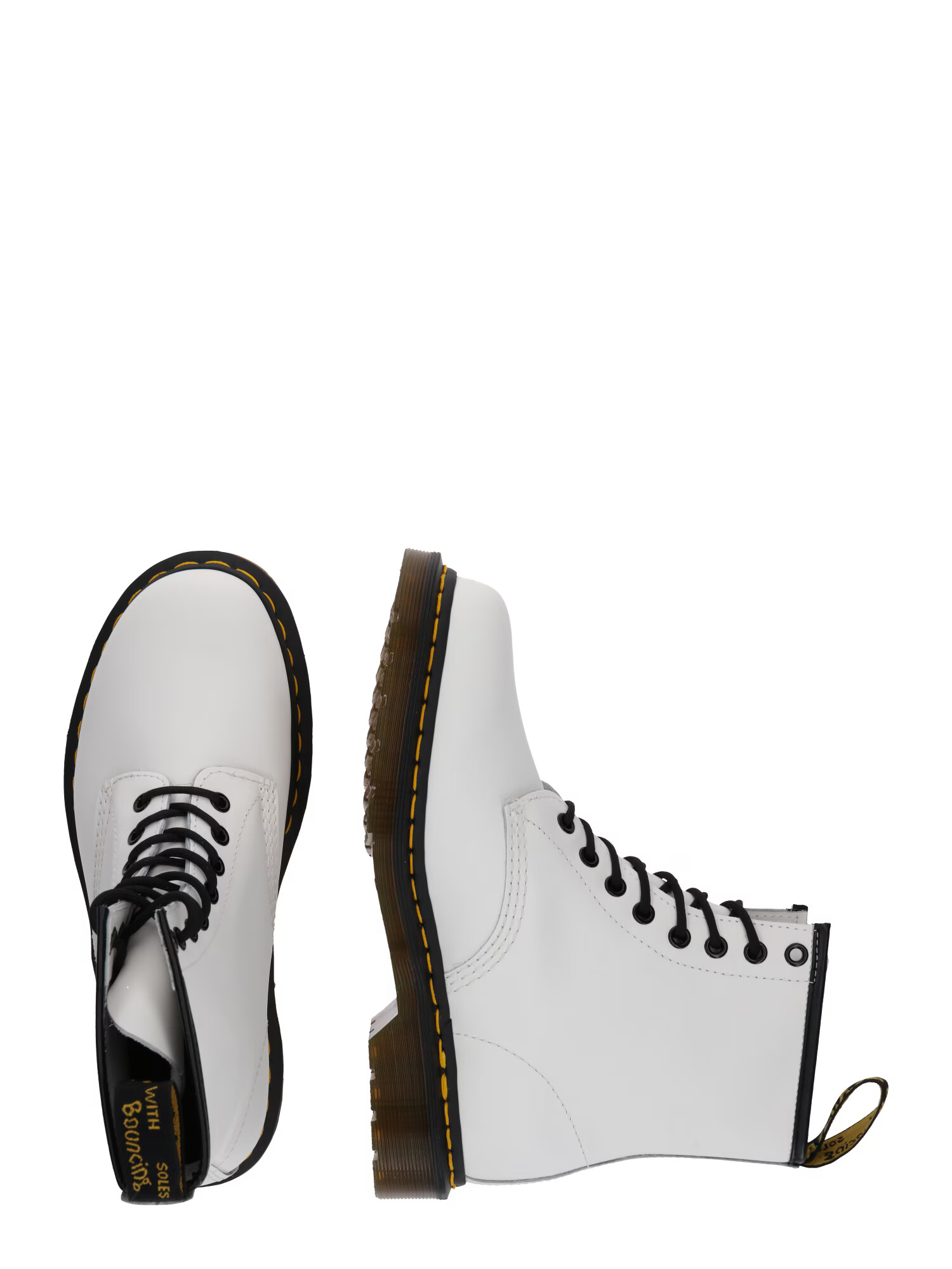 Dr. Martens Ghete cu șireturi 'Eye Boot Smooth' alb - Pled.ro