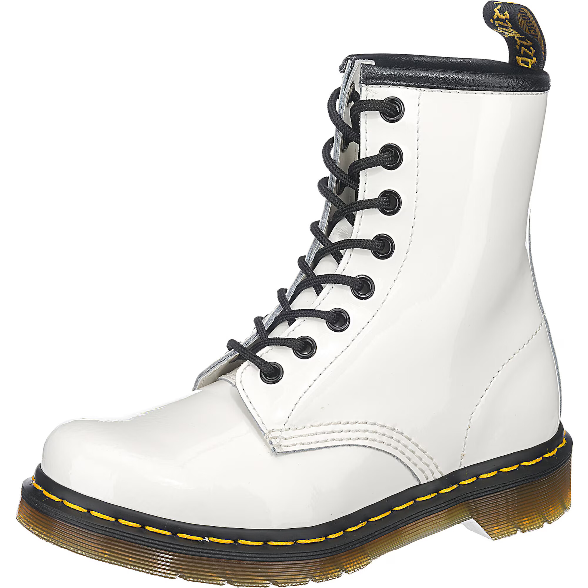 Dr. Martens Ghete cu șireturi galben / negru / alb - Pled.ro