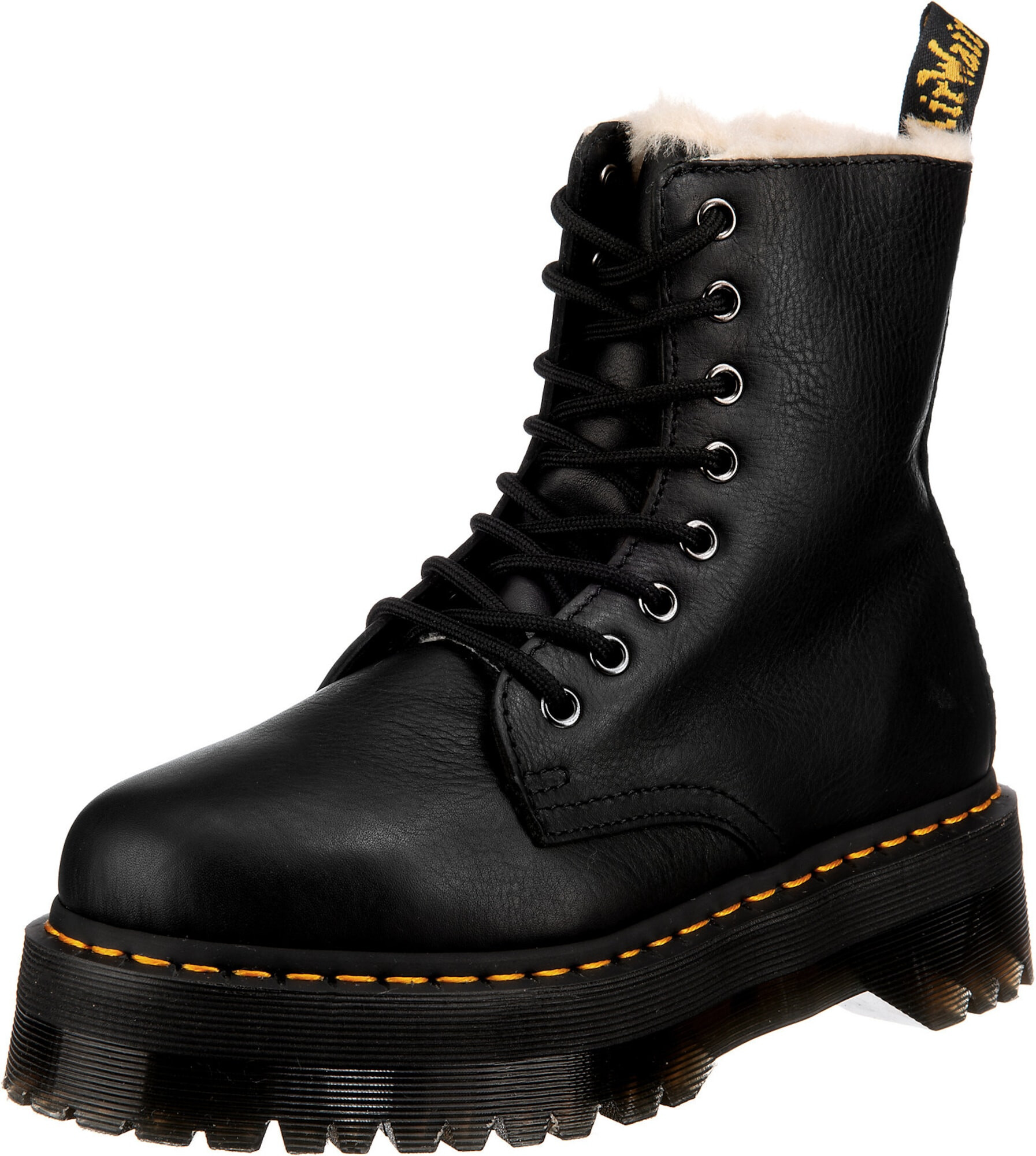 Dr. Martens Ghete cu șireturi 'Jadon' galben / negru - Pled.ro