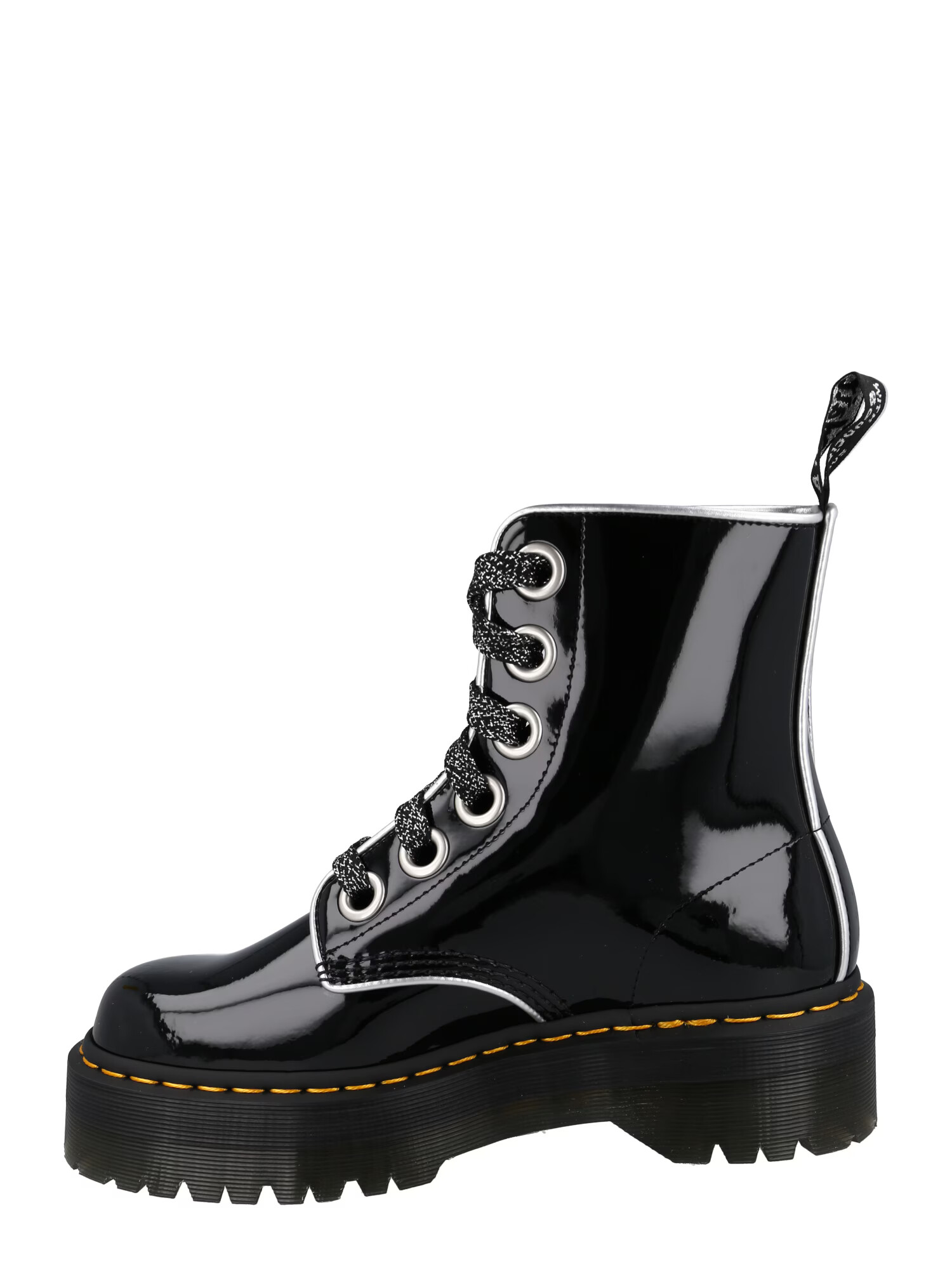 Dr. Martens Ghete cu șireturi 'Molly' negru / alb - Pled.ro