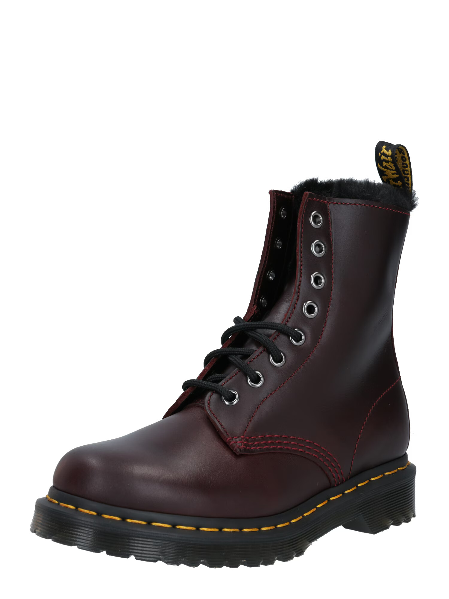 Dr. Martens Ghete cu șireturi '1460 Serena' galben / roșu burgundy / negru - Pled.ro