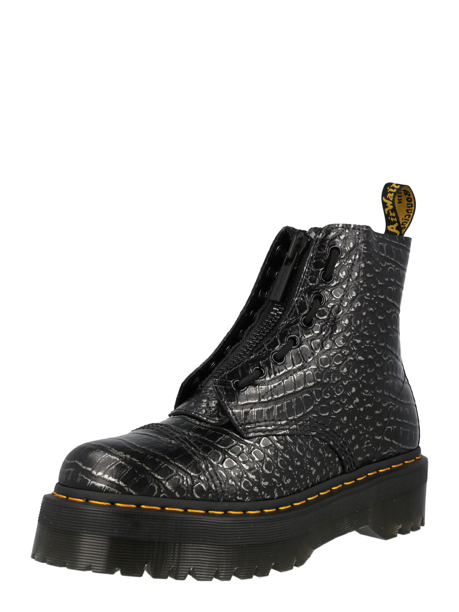 Dr. Martens Ghete cu șireturi 'Sinclair' negru / argintiu - Pled.ro