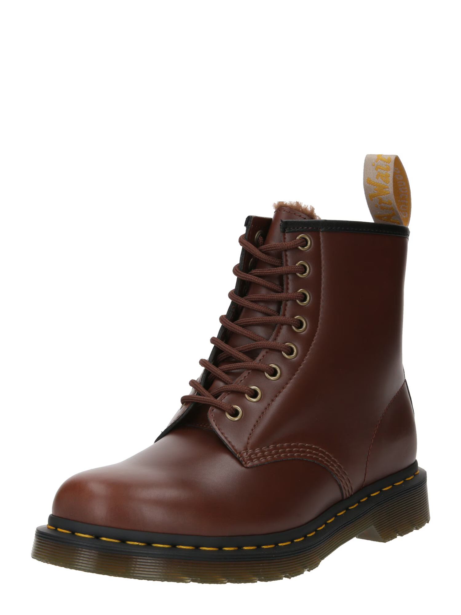 Dr. Martens Ghete cu șireturi 'Vegan 1460' bej / maro / galben - Pled.ro