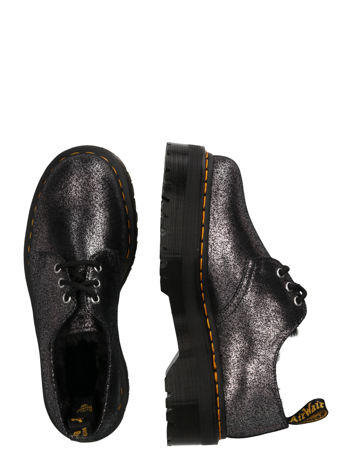 Dr. Martens Pantofi cu șireturi '1461' negru / argintiu - Pled.ro