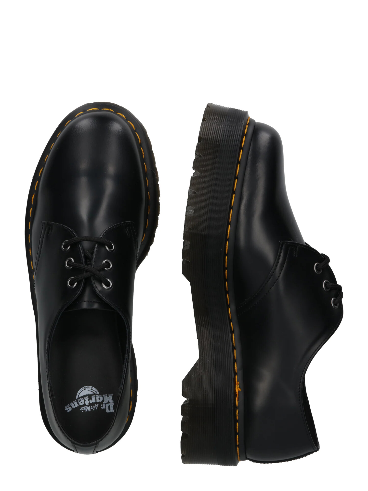 Dr. Martens Pantofi cu șireturi '1461 Quad' galben auriu / negru - Pled.ro