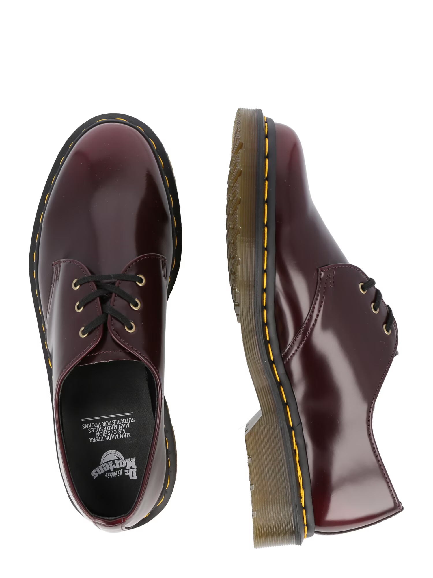 Dr. Martens Pantofi cu șireturi 'Vegan 1461' roșu bordeaux - Pled.ro