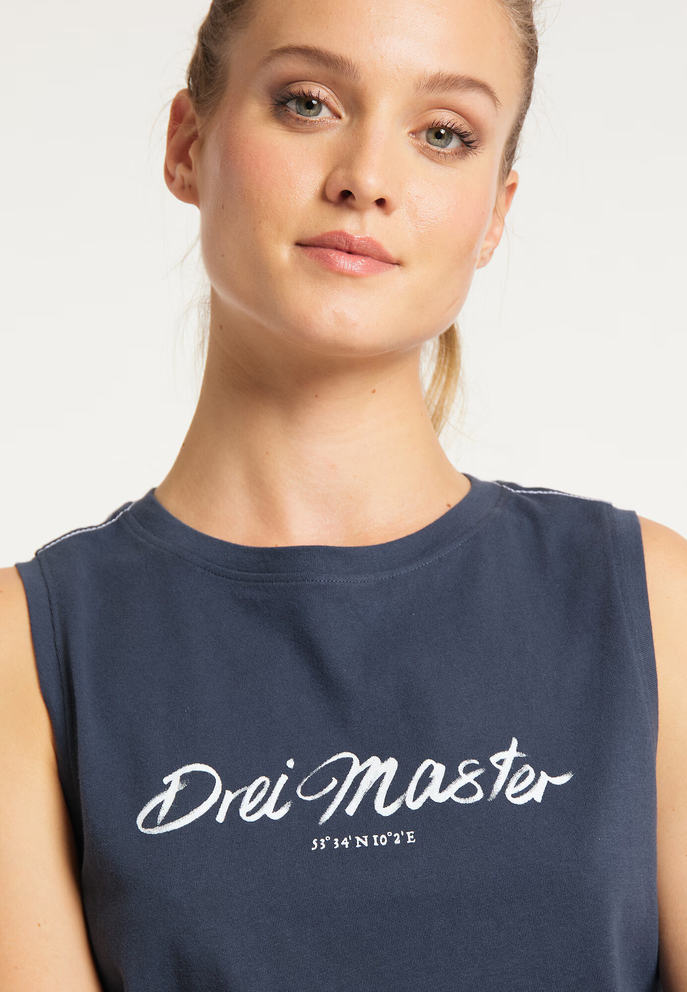 DreiMaster Vintage Top 'Vintage' albastru / alb - Pled.ro