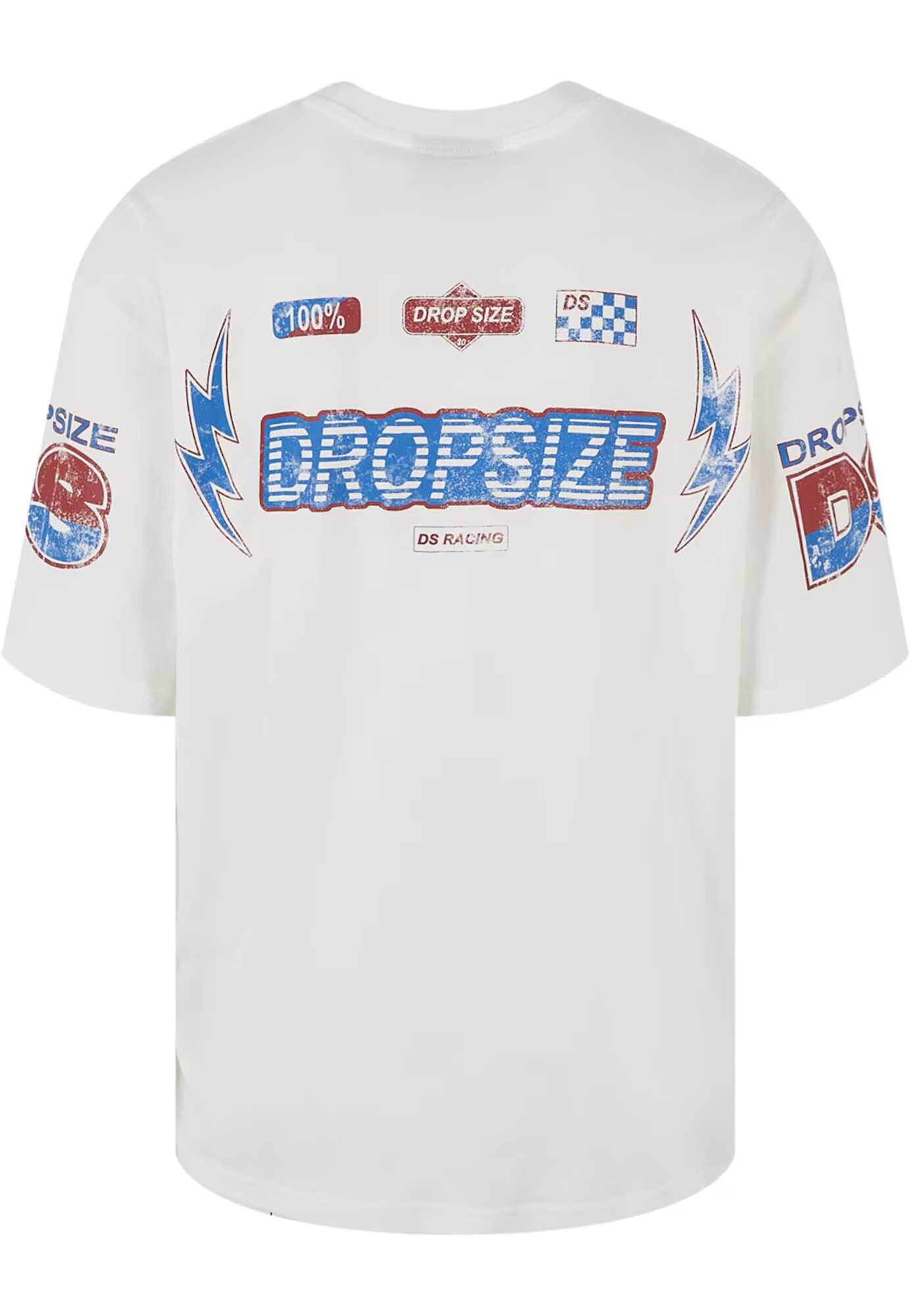 Dropsize Tricou 'Racing' albastru regal / roșu ruginiu / alb natural - Pled.ro