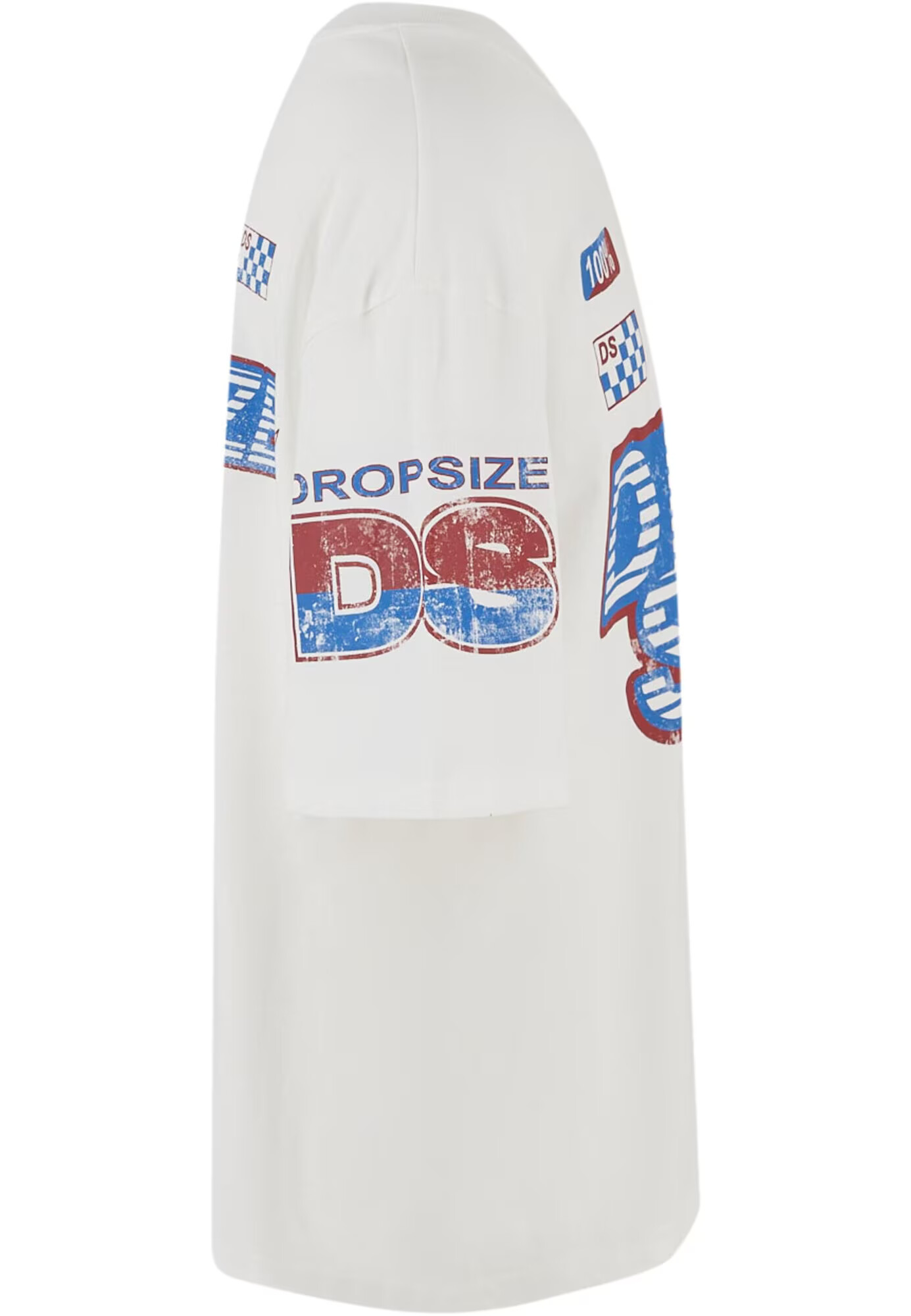 Dropsize Tricou 'Racing' albastru regal / roșu ruginiu / alb natural - Pled.ro