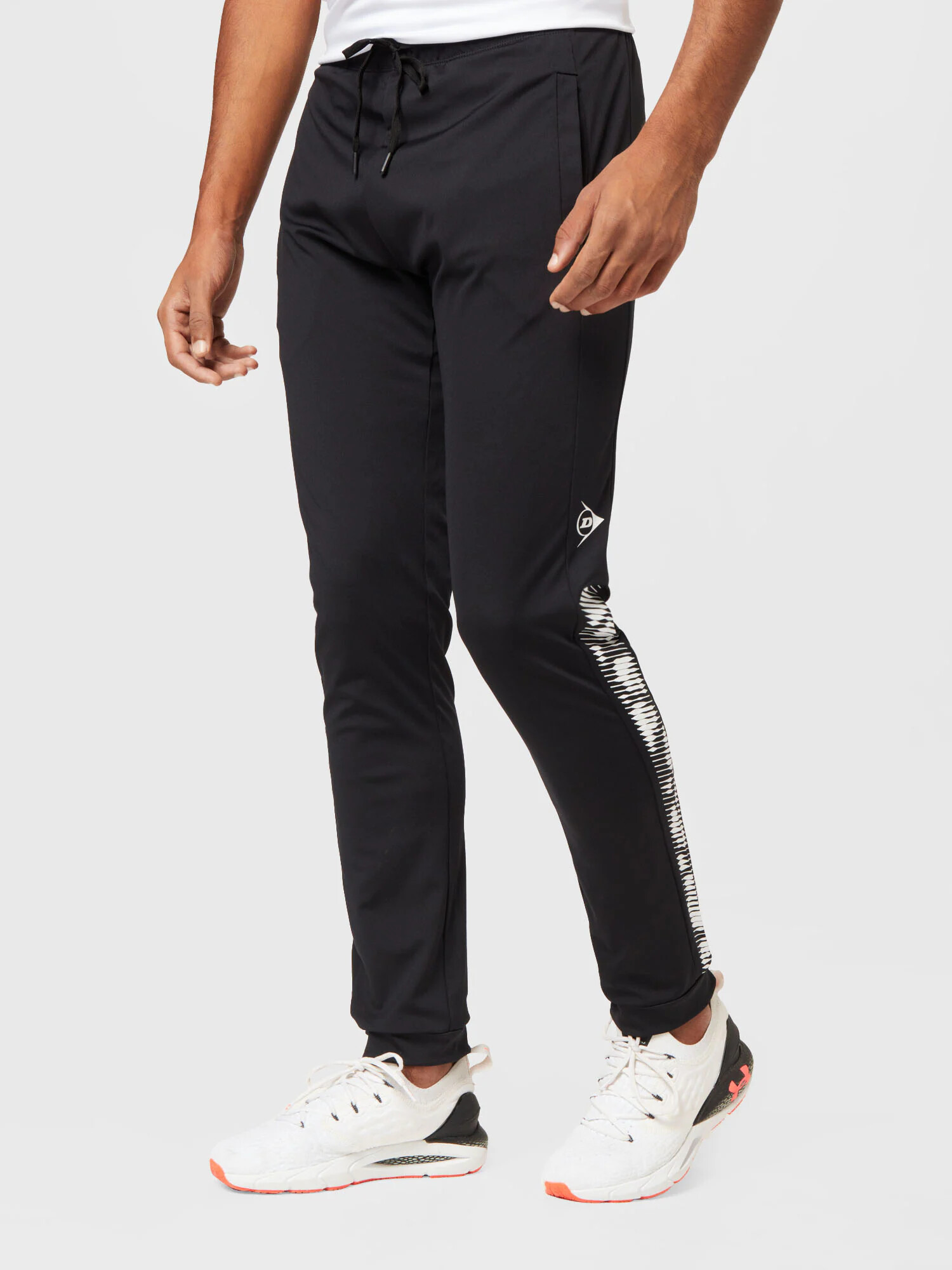 DUNLOP Pantaloni sport negru / alb - Pled.ro