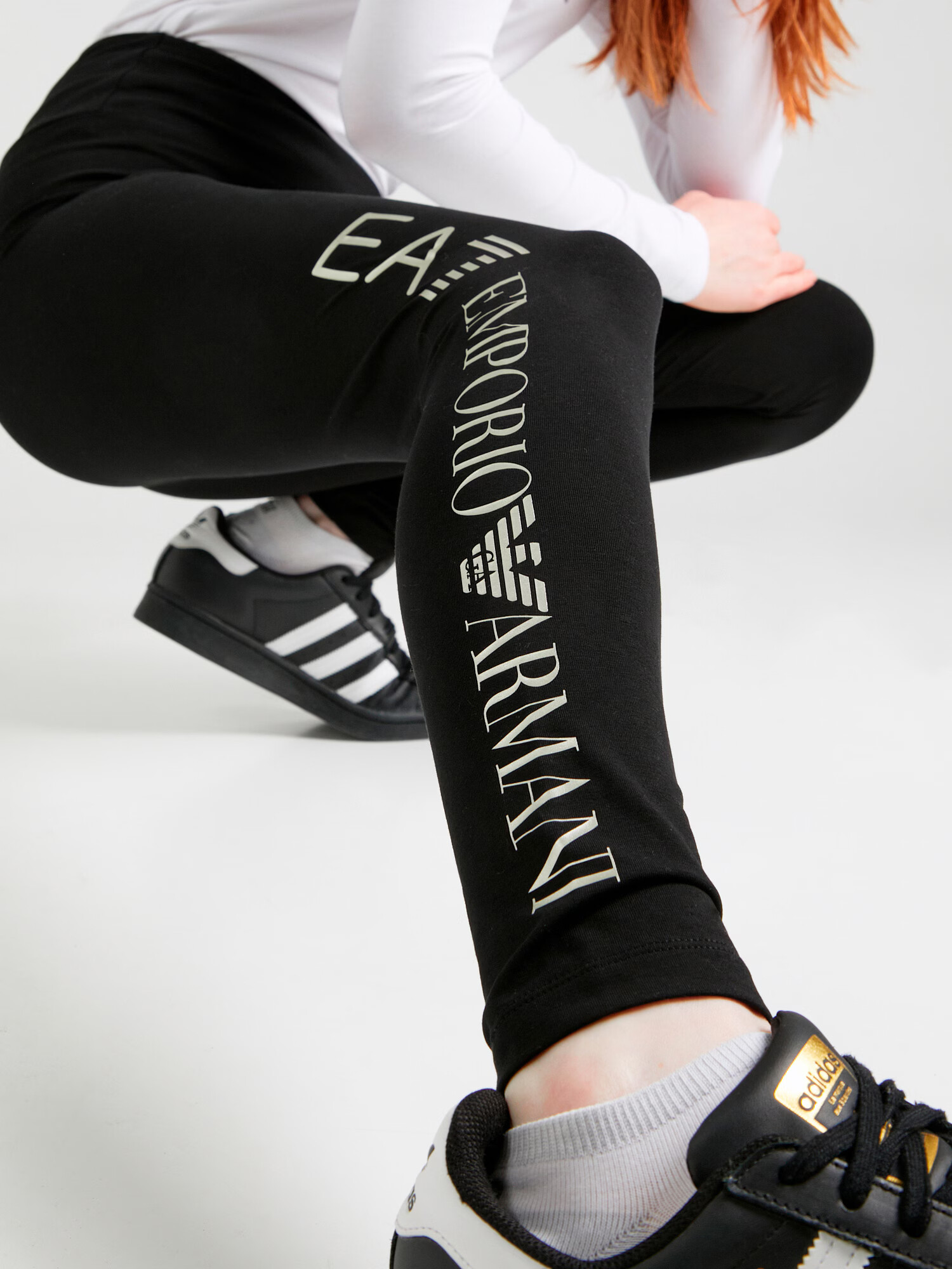 EA7 Emporio Armani Leggings gri argintiu / negru - Pled.ro