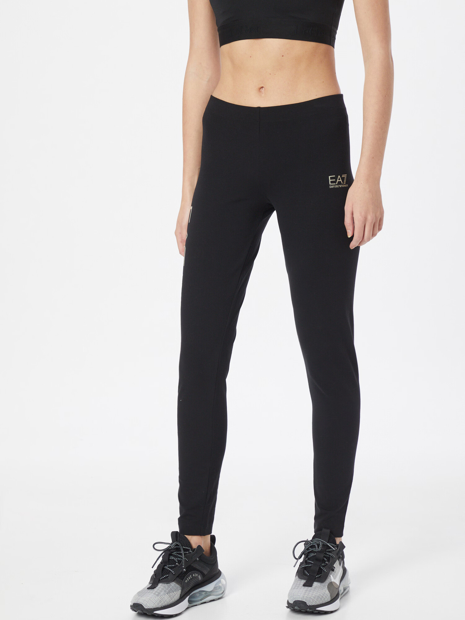 EA7 Emporio Armani Leggings negru / alb - Pled.ro