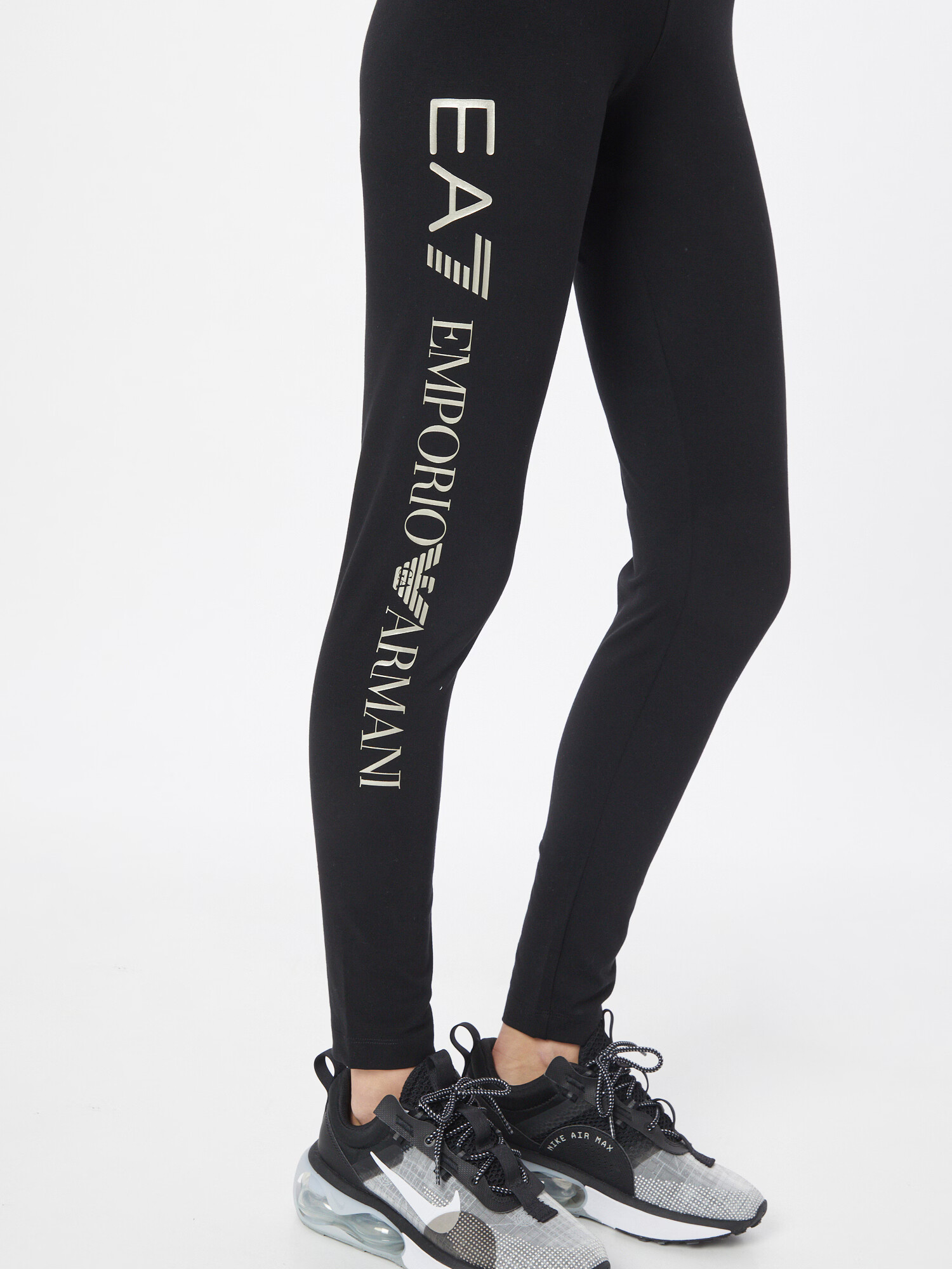 EA7 Emporio Armani Leggings negru / alb - Pled.ro