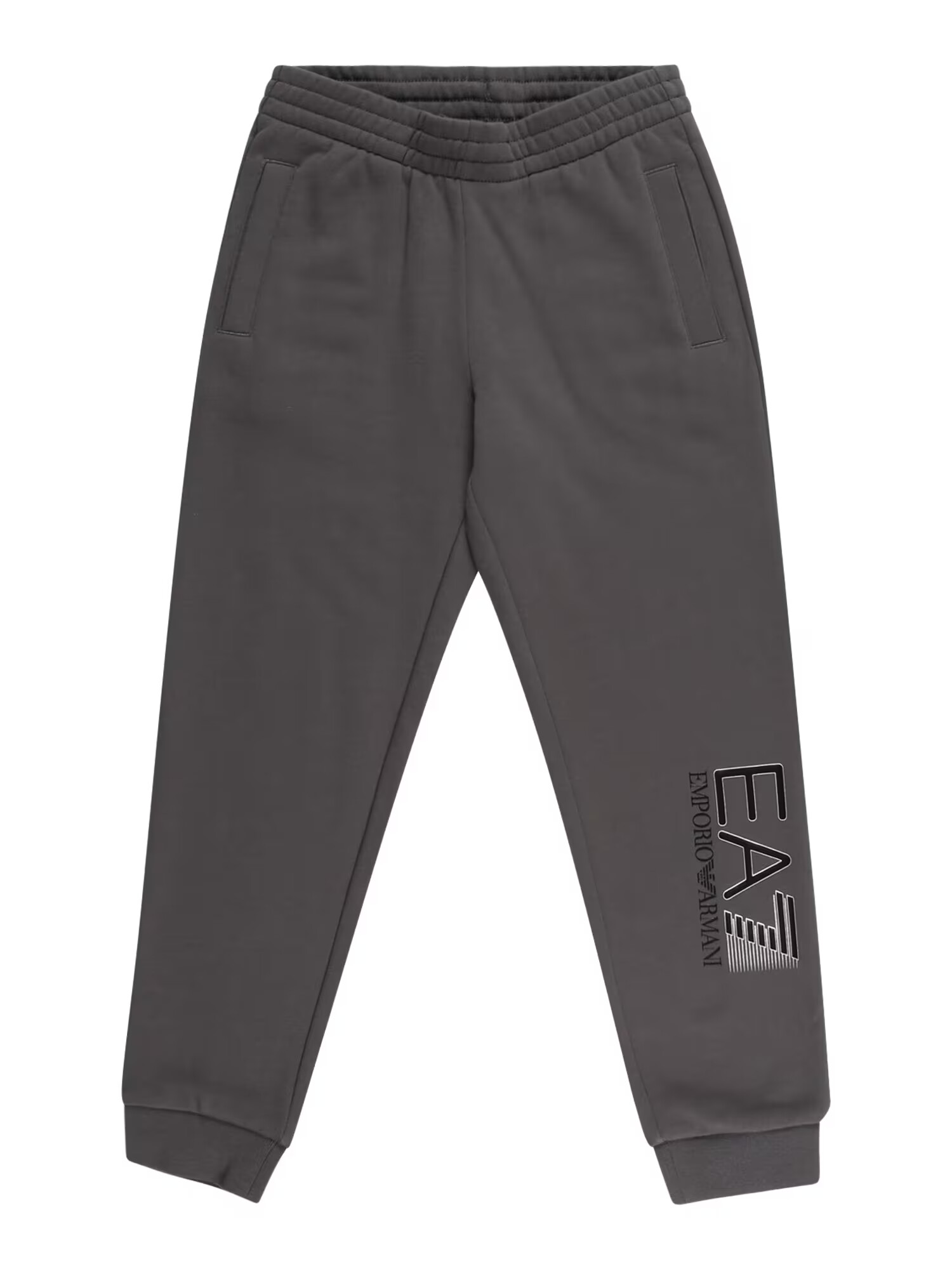 EA7 Emporio Armani Pantaloni gri închis / negru / alb - Pled.ro