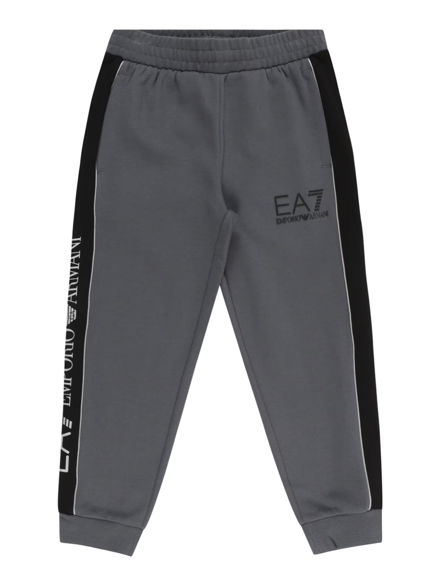 EA7 Emporio Armani Pantaloni gri metalic / negru / alb - Pled.ro