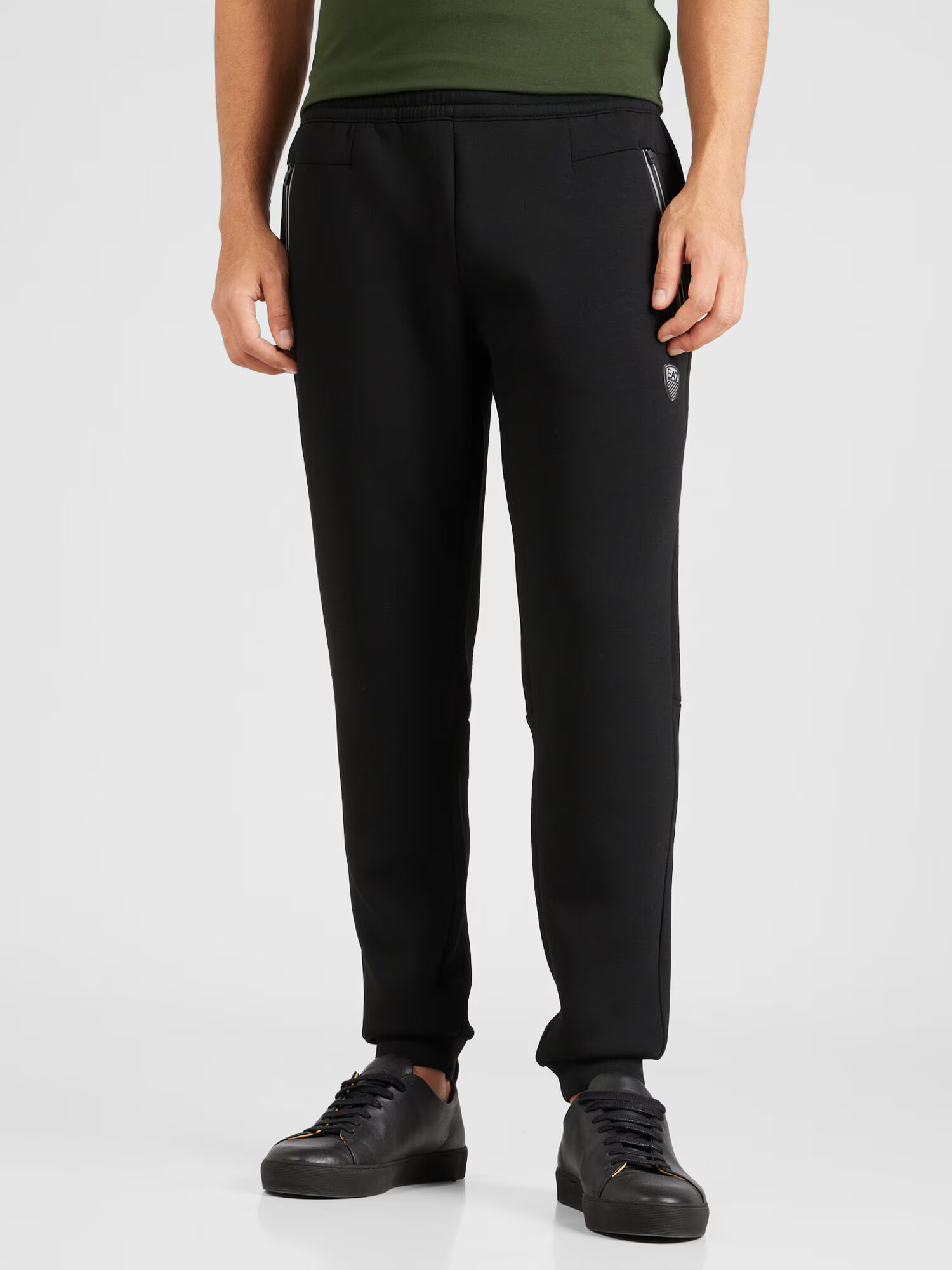 EA7 Emporio Armani Pantaloni negru / alb - Pled.ro