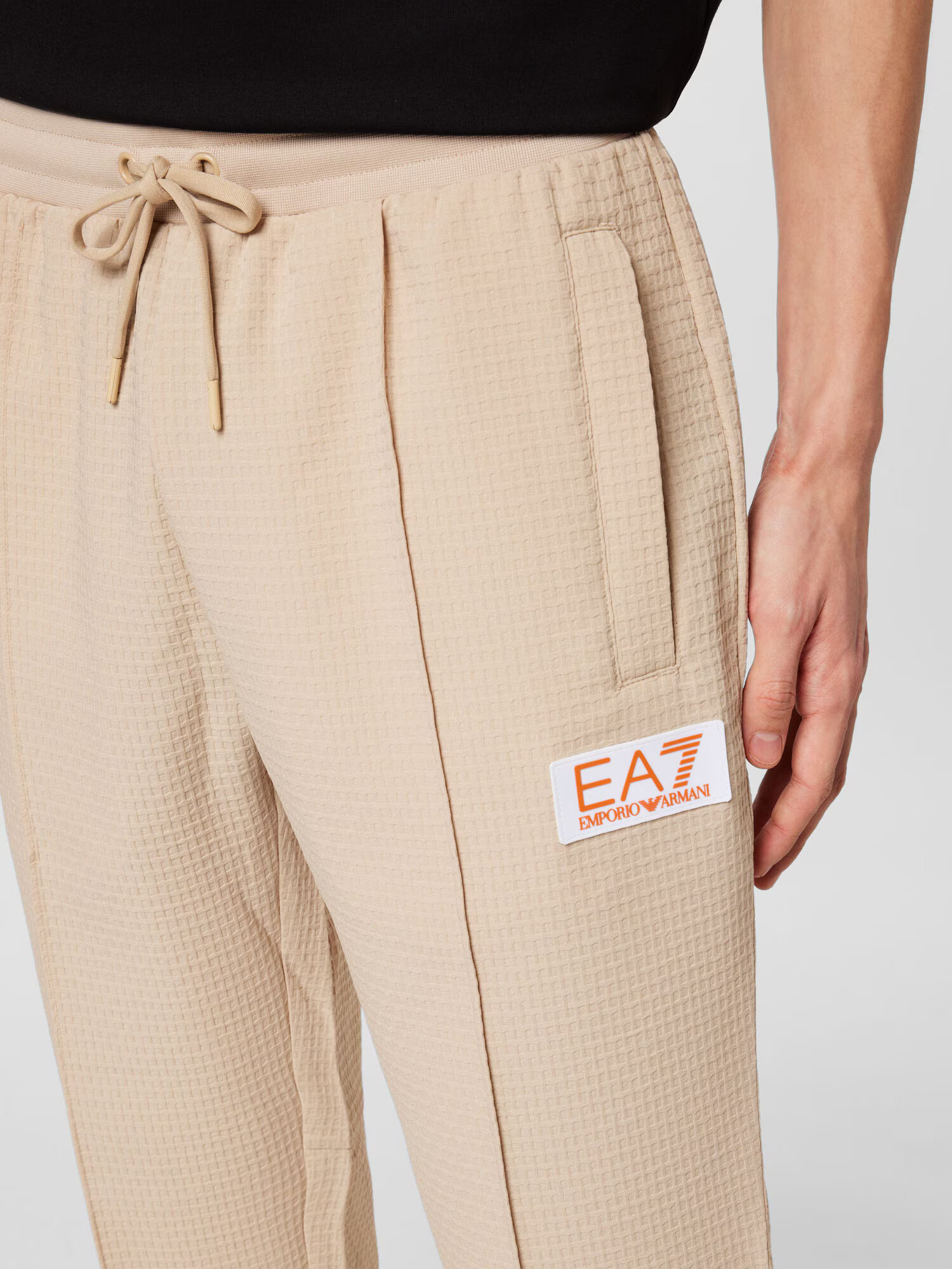 EA7 Emporio Armani Pantaloni sport nisipiu / portocaliu / alb - Pled.ro