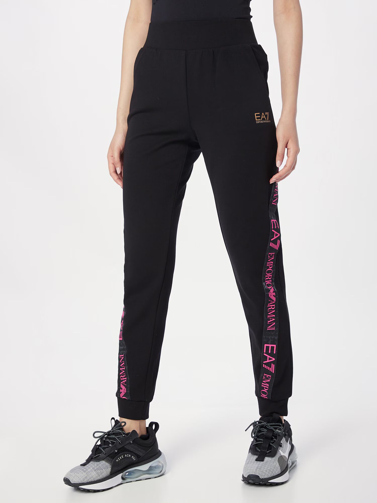 EA7 Emporio Armani Pantaloni sport portocaliu caisă / roz deschis / negru - Pled.ro