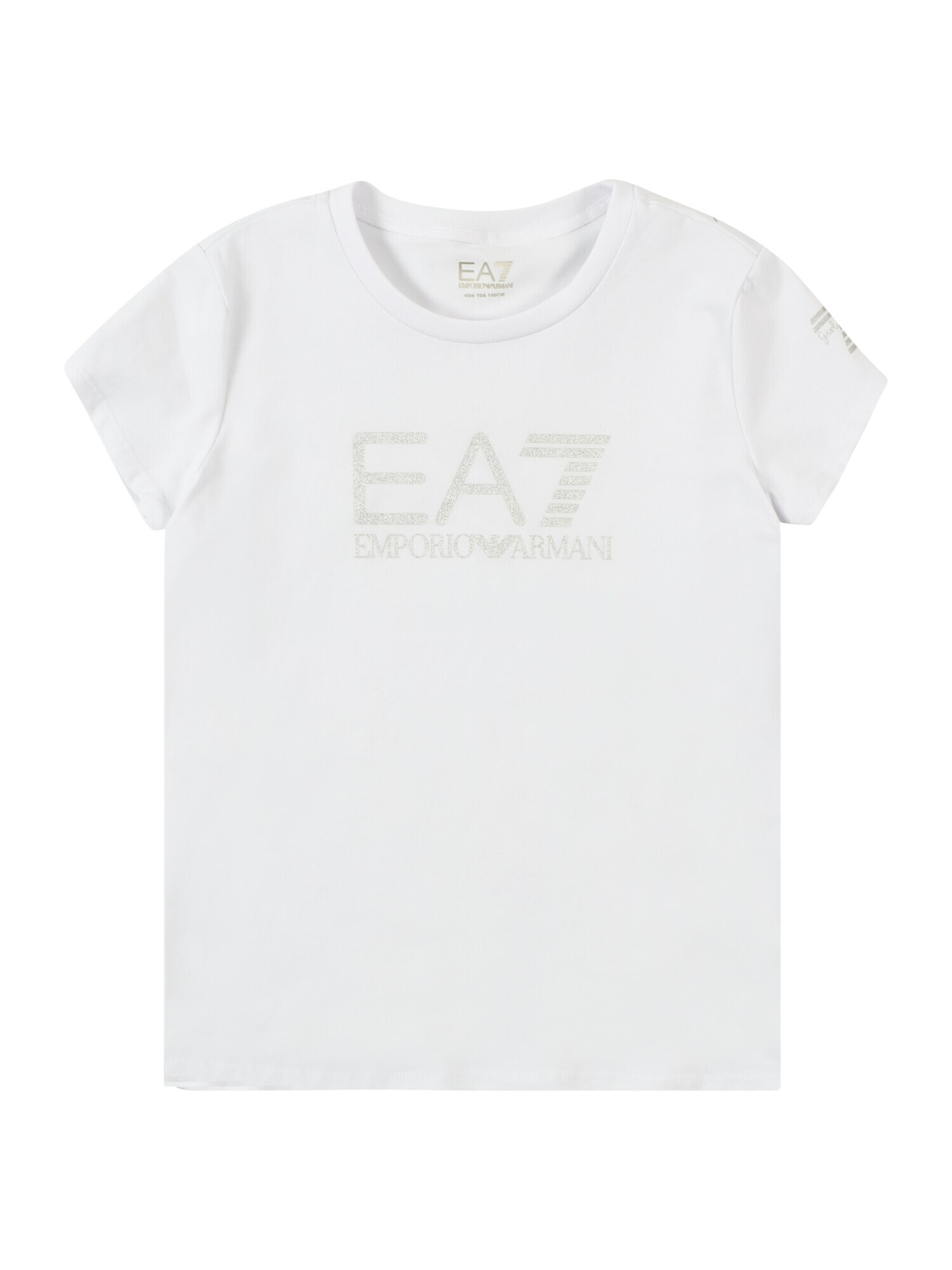 EA7 Emporio Armani Tricou argintiu / alb - Pled.ro