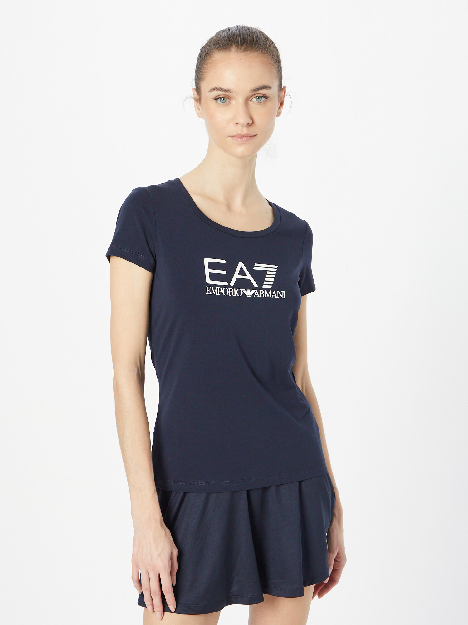 EA7 Emporio Armani Tricou bleumarin / alb - Pled.ro