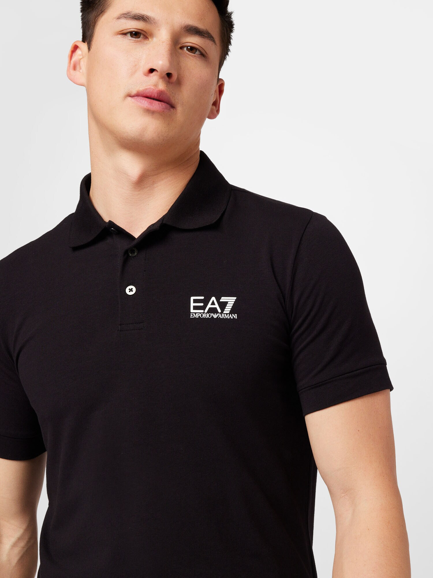 EA7 Emporio Armani Tricou negru / alb - Pled.ro