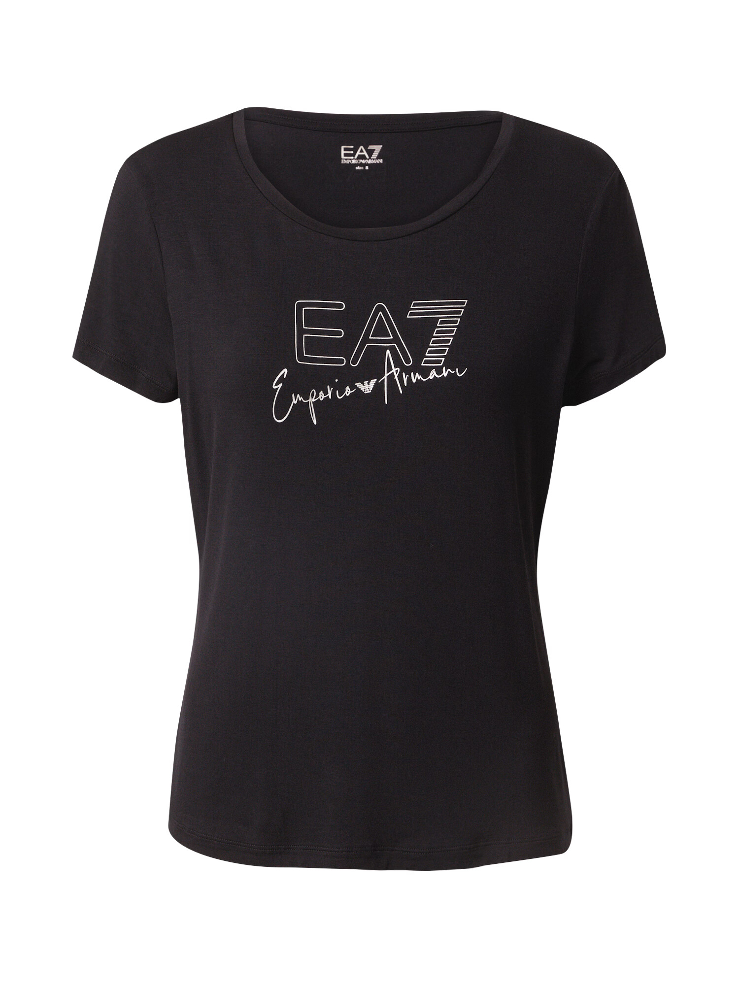 EA7 Emporio Armani Tricou negru / alb - Pled.ro