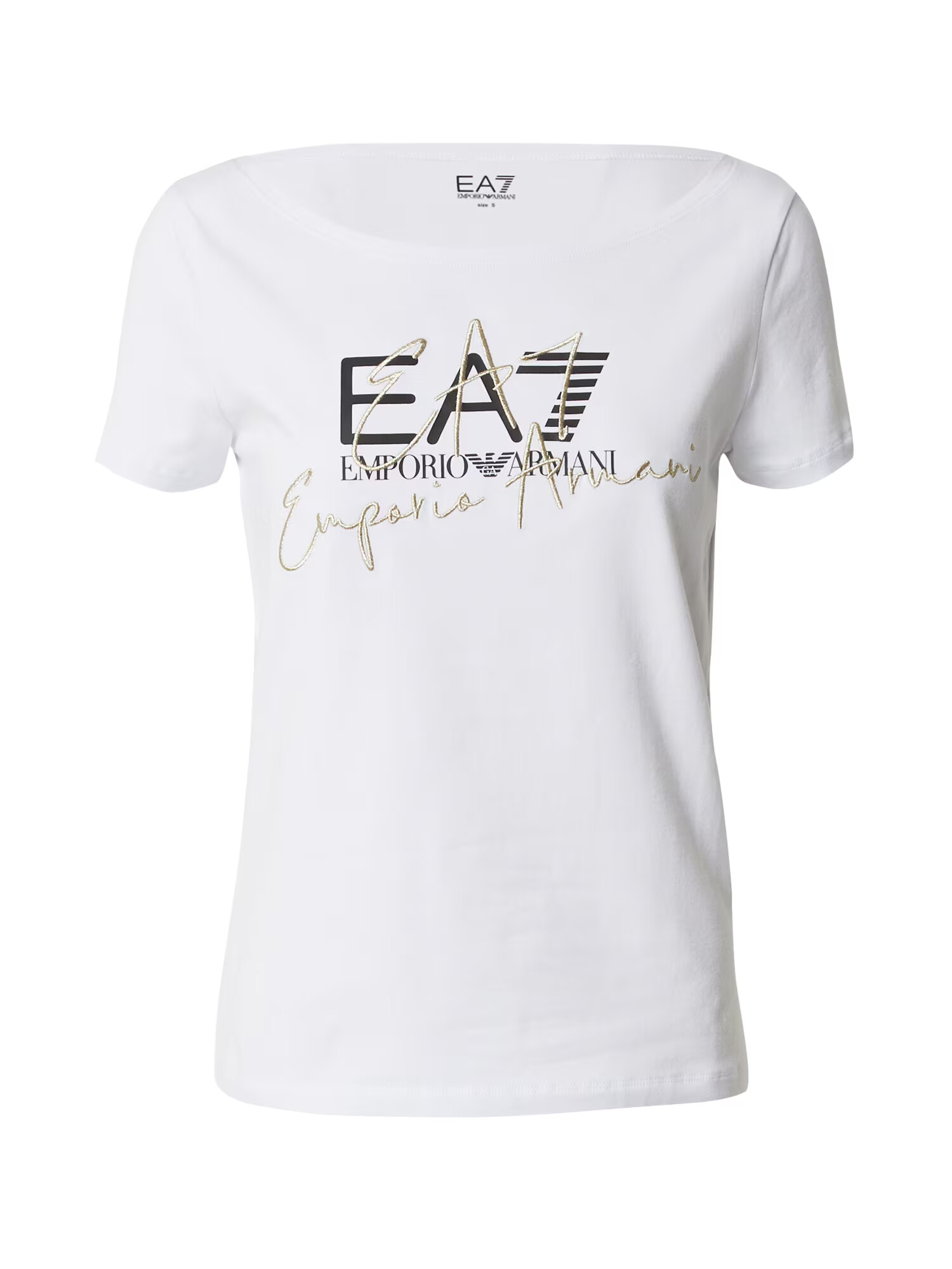 EA7 Emporio Armani Tricou negru / alb - Pled.ro