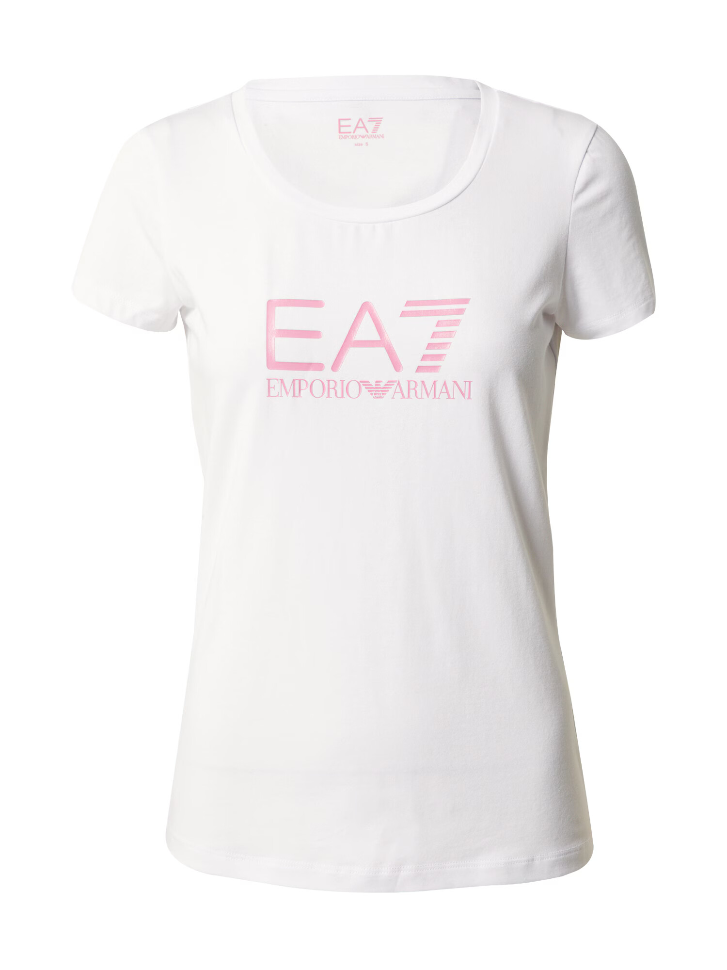 EA7 Emporio Armani Tricou roz deschis / alb - Pled.ro