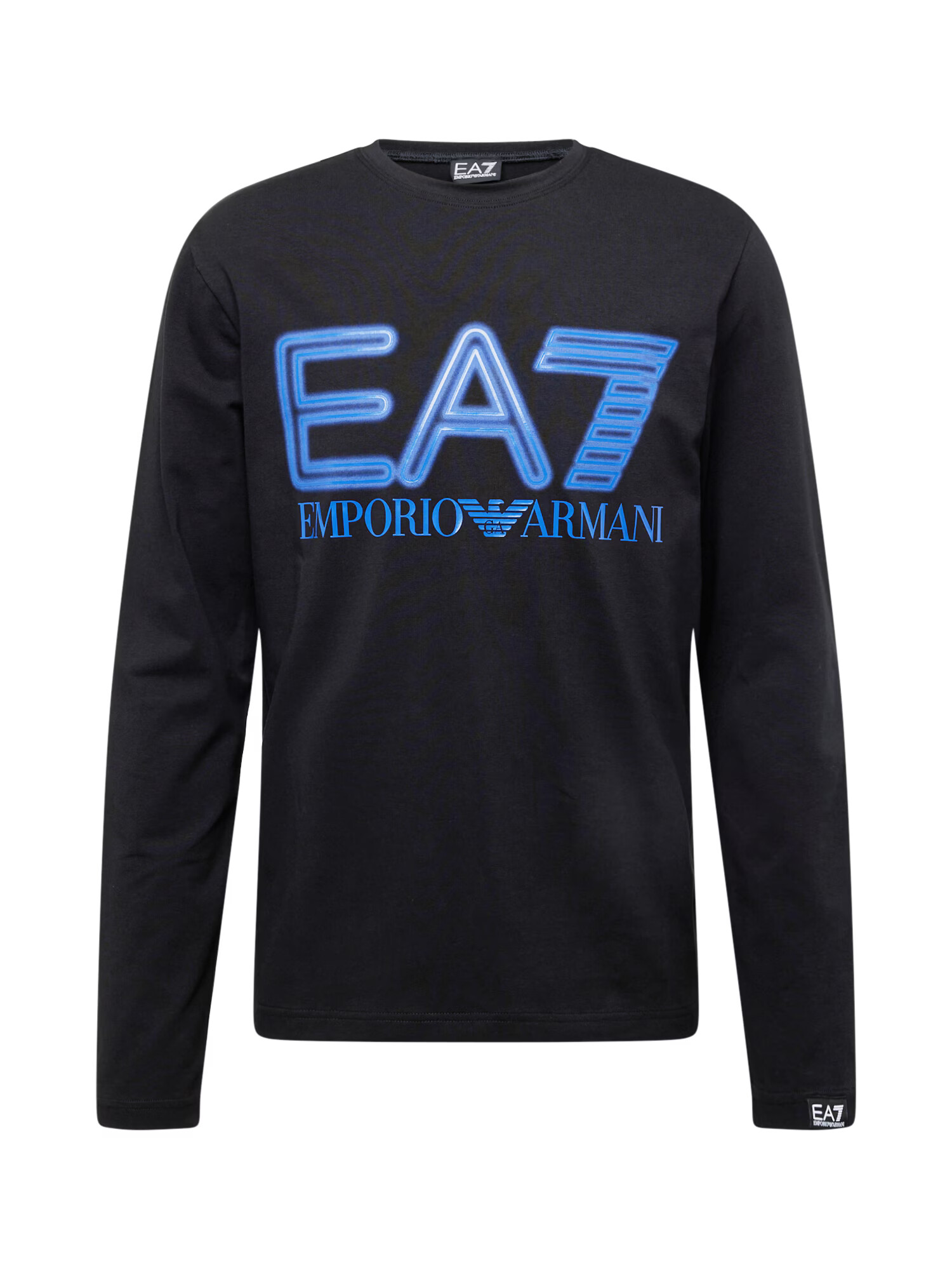 EA7 Emporio Armani Tricou 'T-SHIRT' albastru neon / negru - Pled.ro