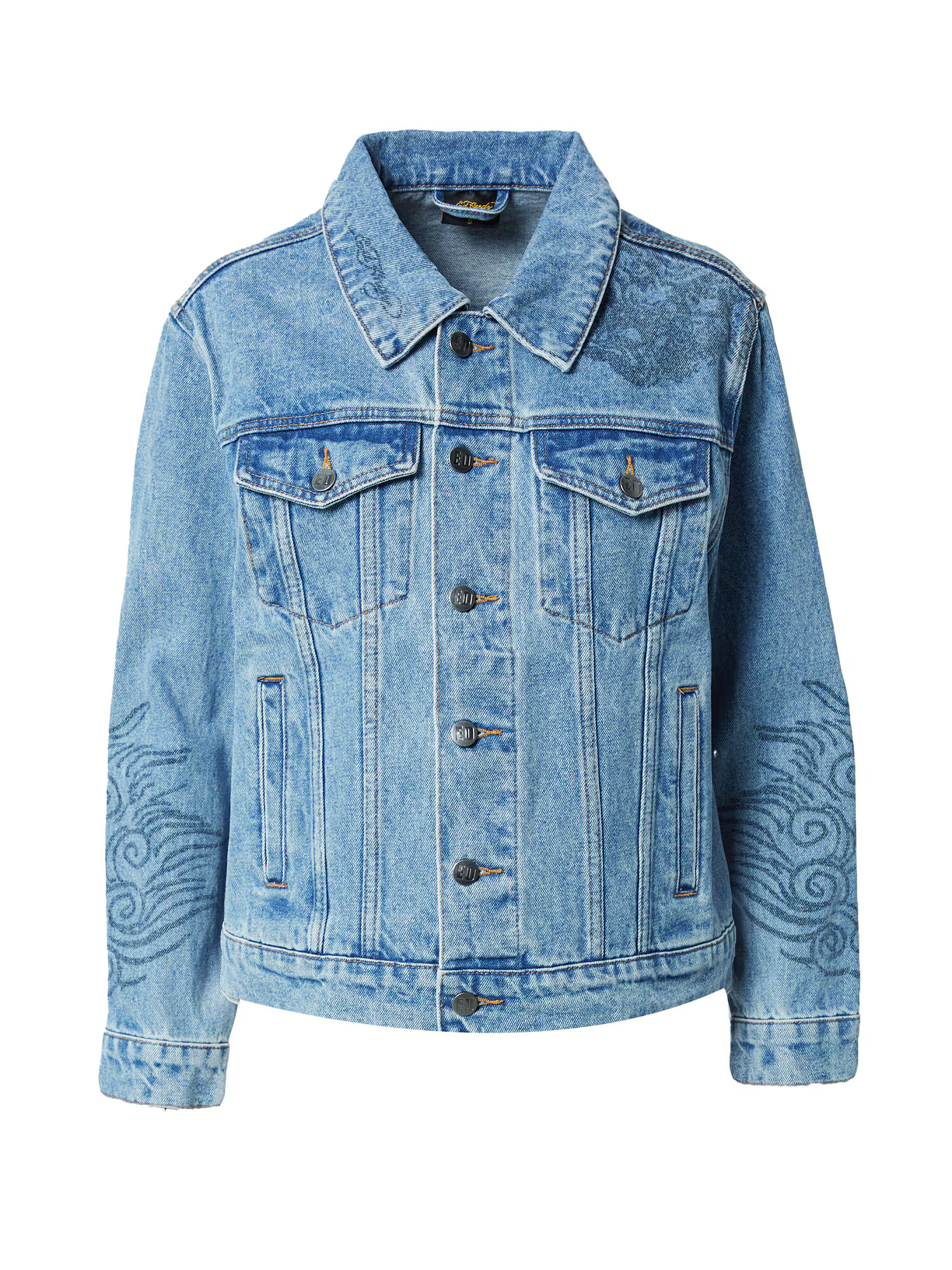 Ed Hardy Geacă de primăvară-toamnă albastru denim / gri închis - Pled.ro