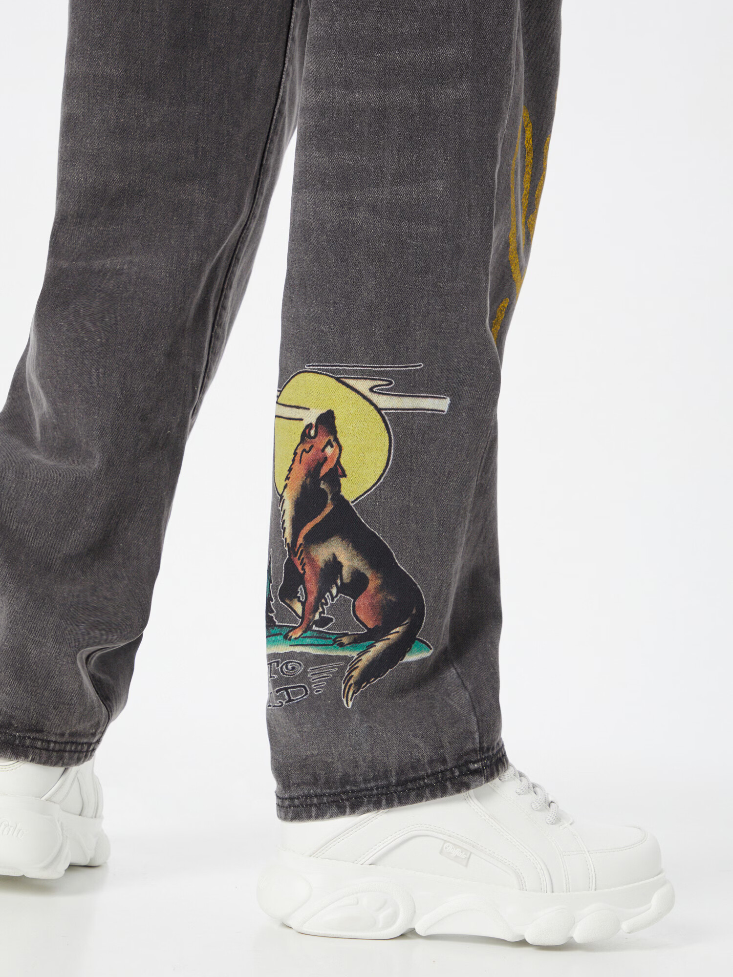 Ed Hardy Jeans 'BORN WILD' galben / gri denim - Pled.ro