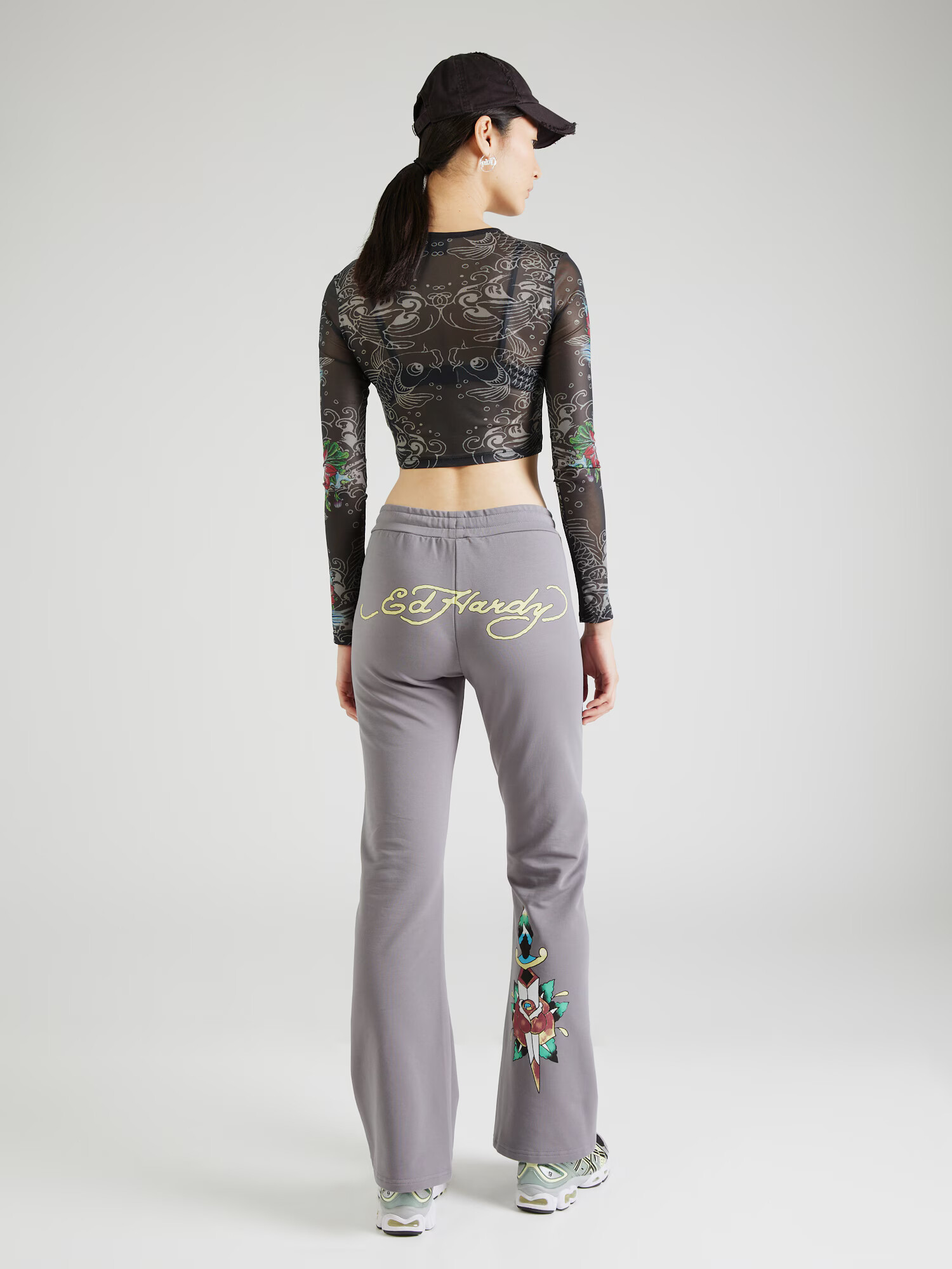 Ed Hardy Pantaloni galben / gri - Pled.ro