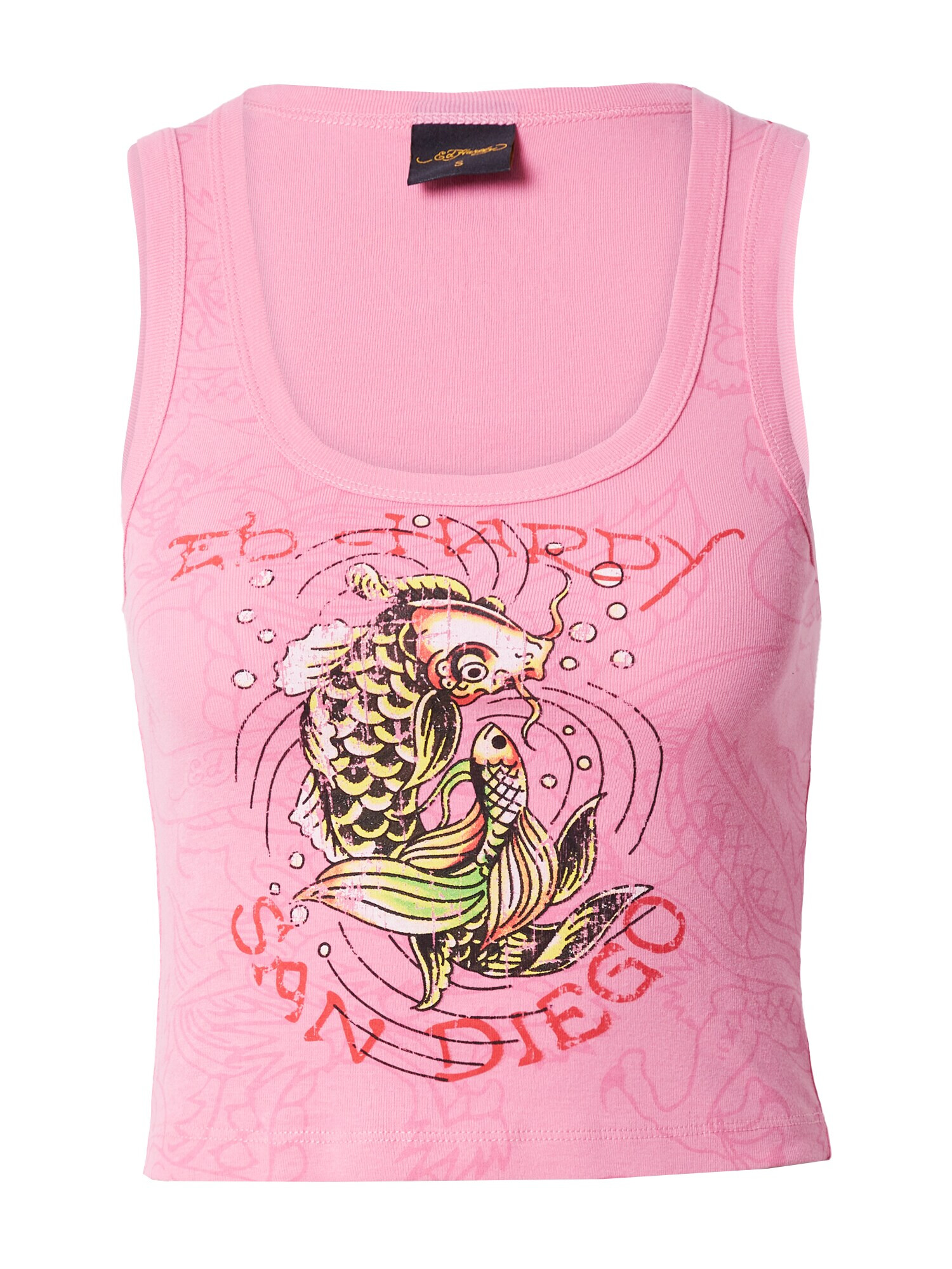 Ed Hardy Top galben deschis / roz pitaya / roz deschis / negru - Pled.ro