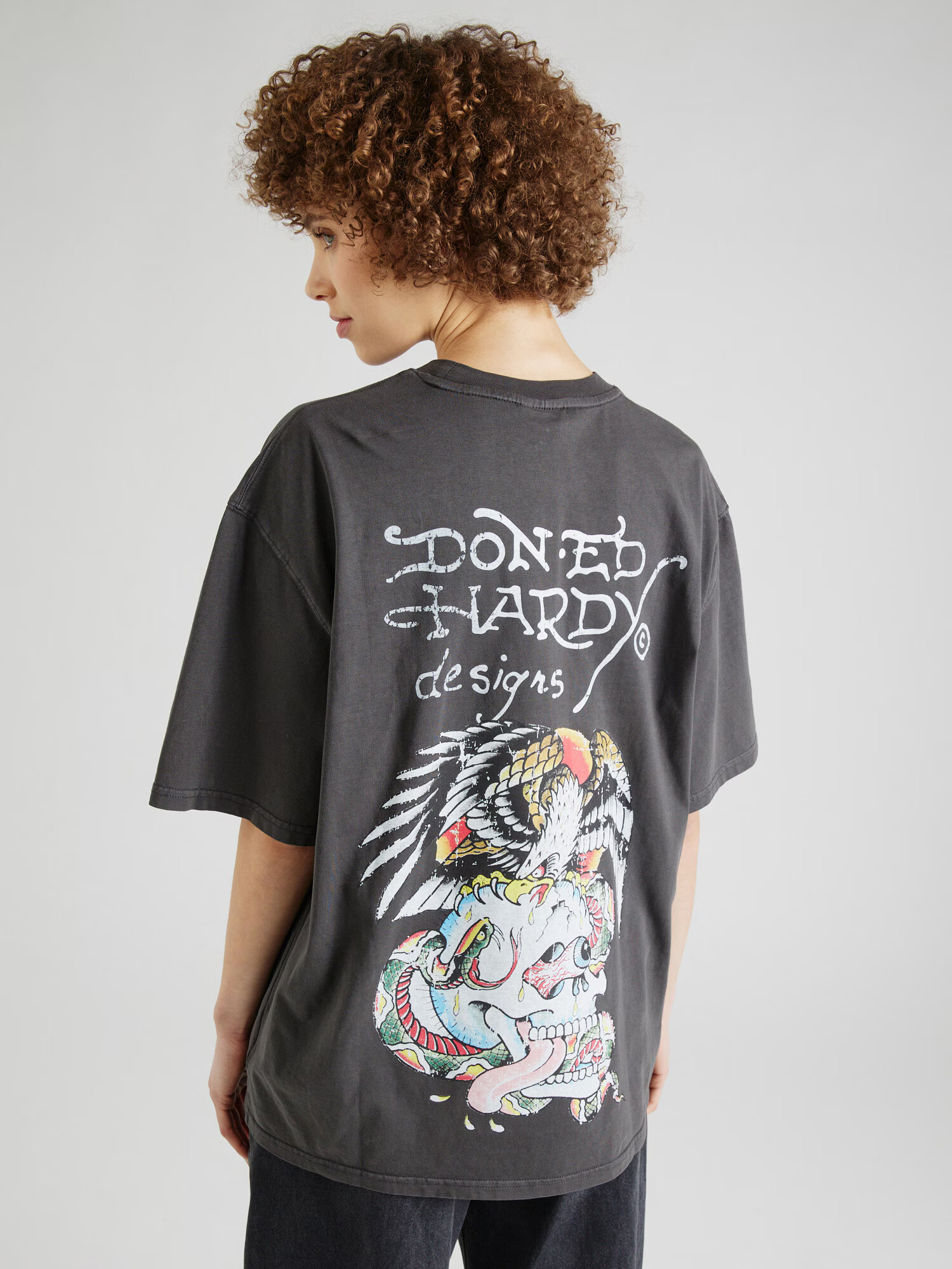 Ed Hardy Tricou galben / gri metalic / roșu / alb murdar - Pled.ro