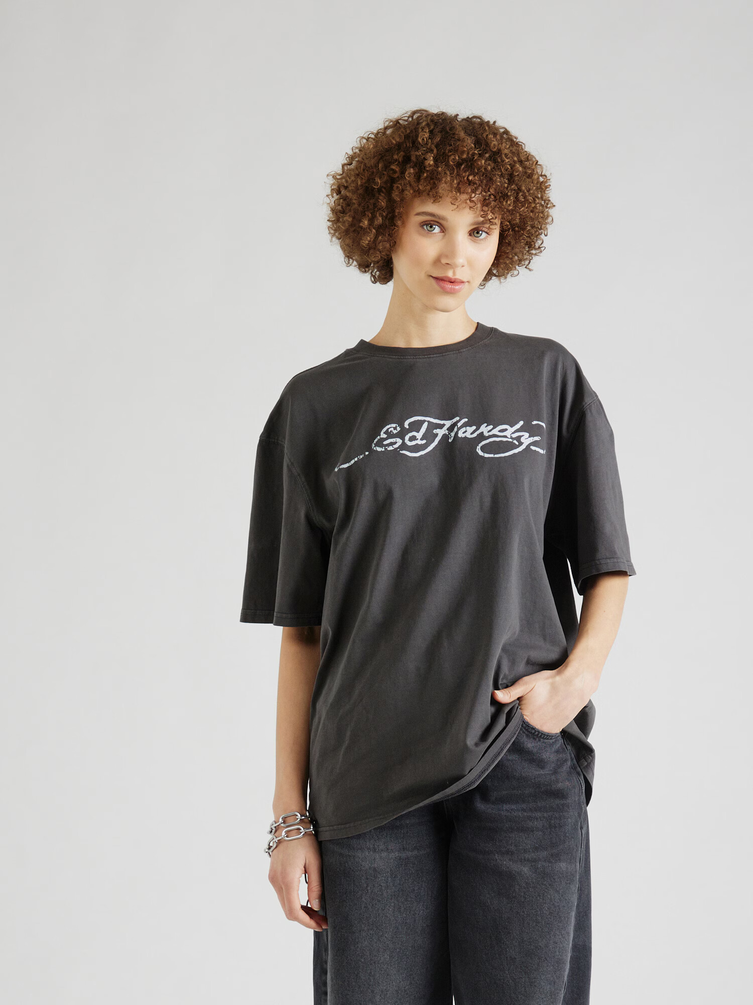 Ed Hardy Tricou galben / gri metalic / roșu / alb murdar - Pled.ro