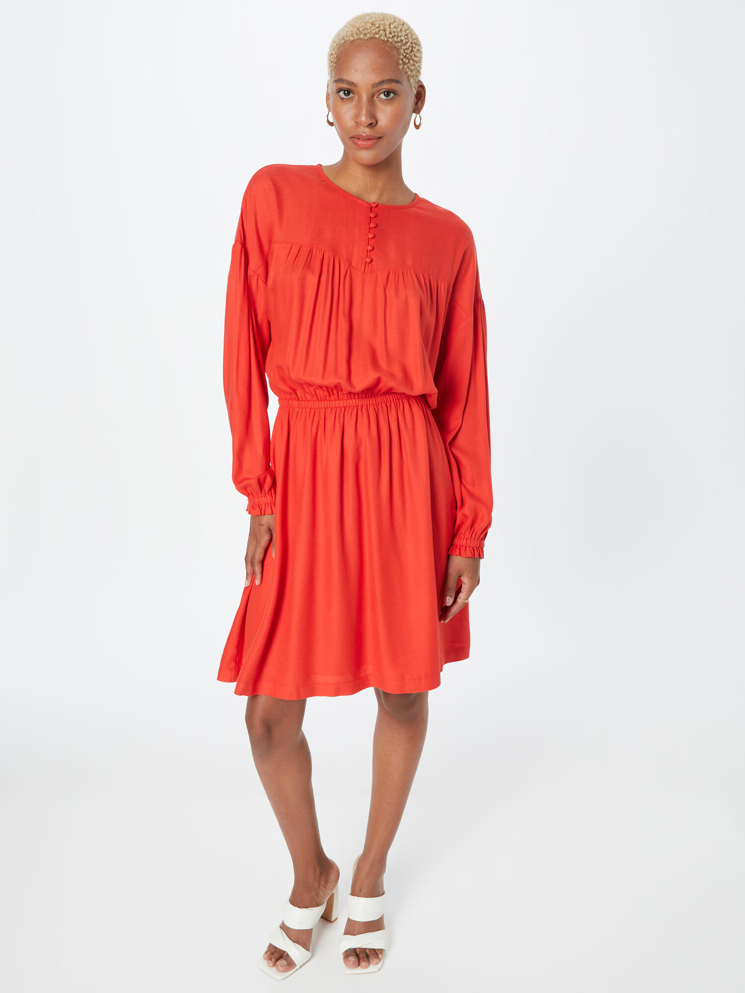 ESPRIT Rochie tip bluză roșu orange - Pled.ro