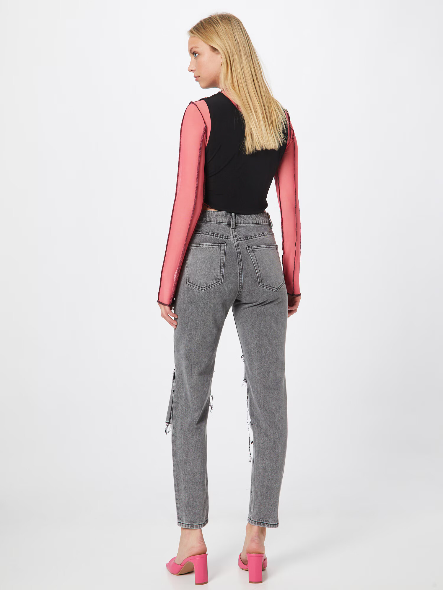 Edikted Jeans 'Elle' gri denim - Pled.ro