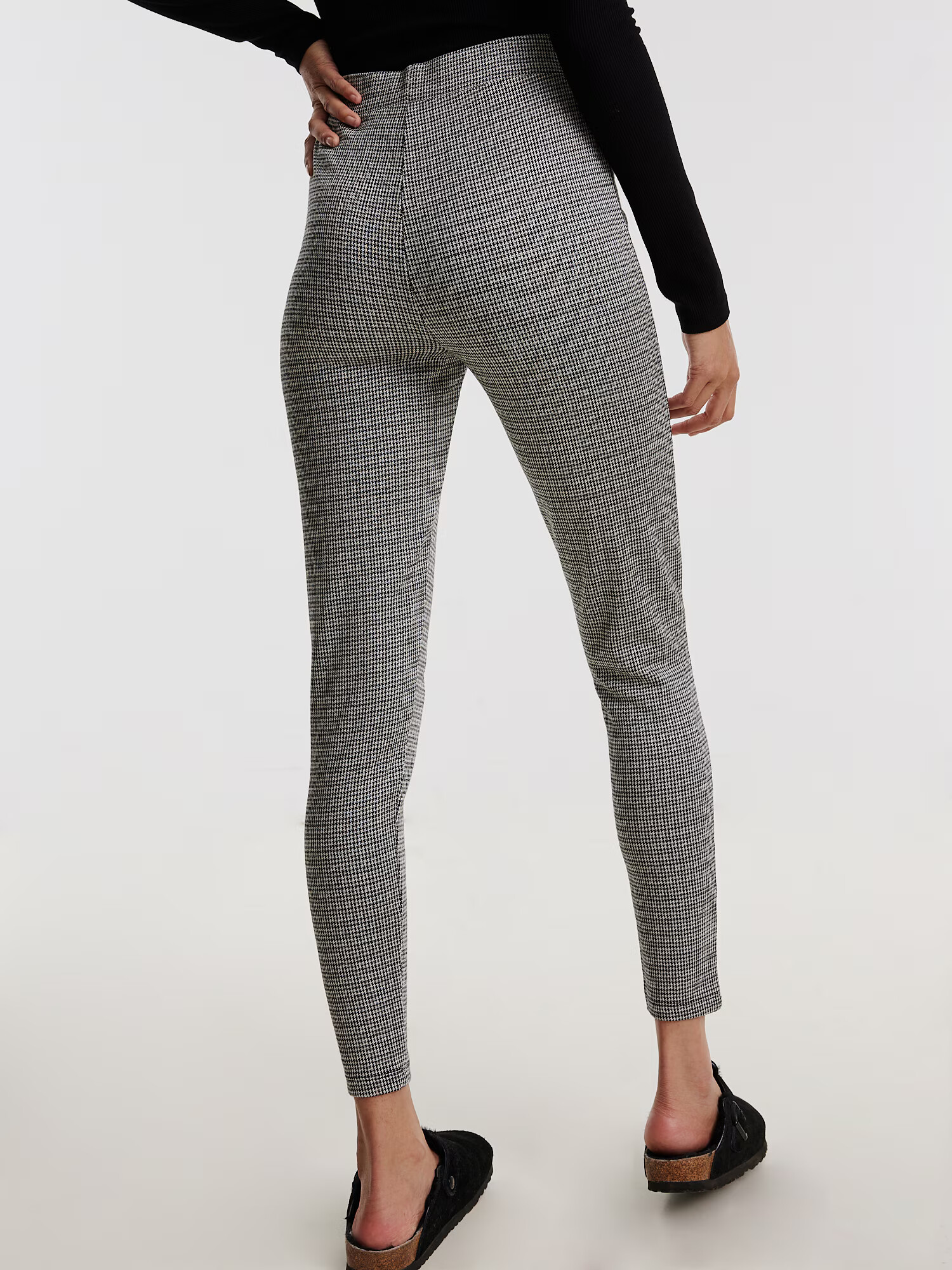 EDITED Leggings 'Rebecca' bej / verde / negru - Pled.ro