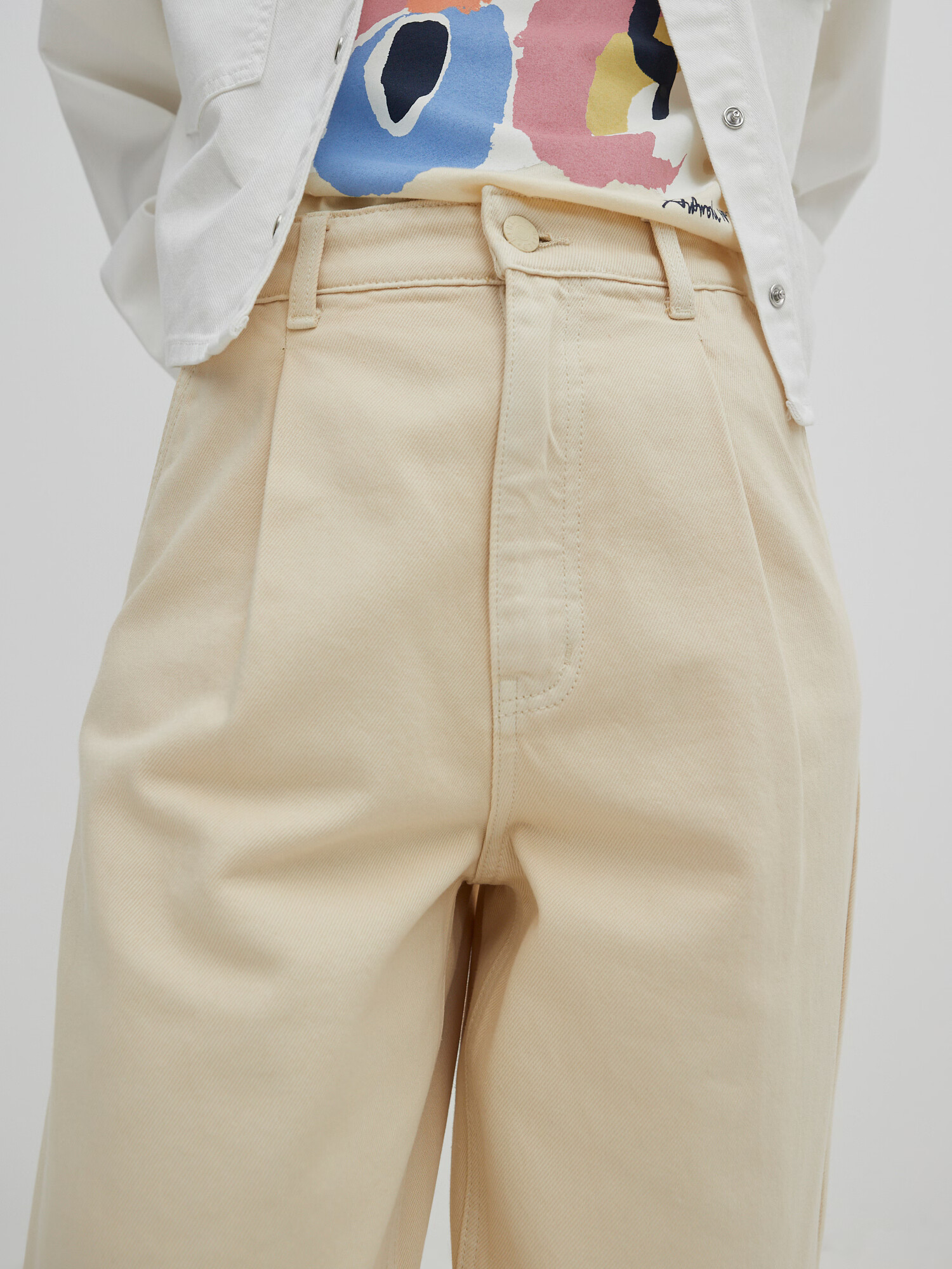 EDITED Pantaloni cu cute 'Chelsea' galben - Pled.ro