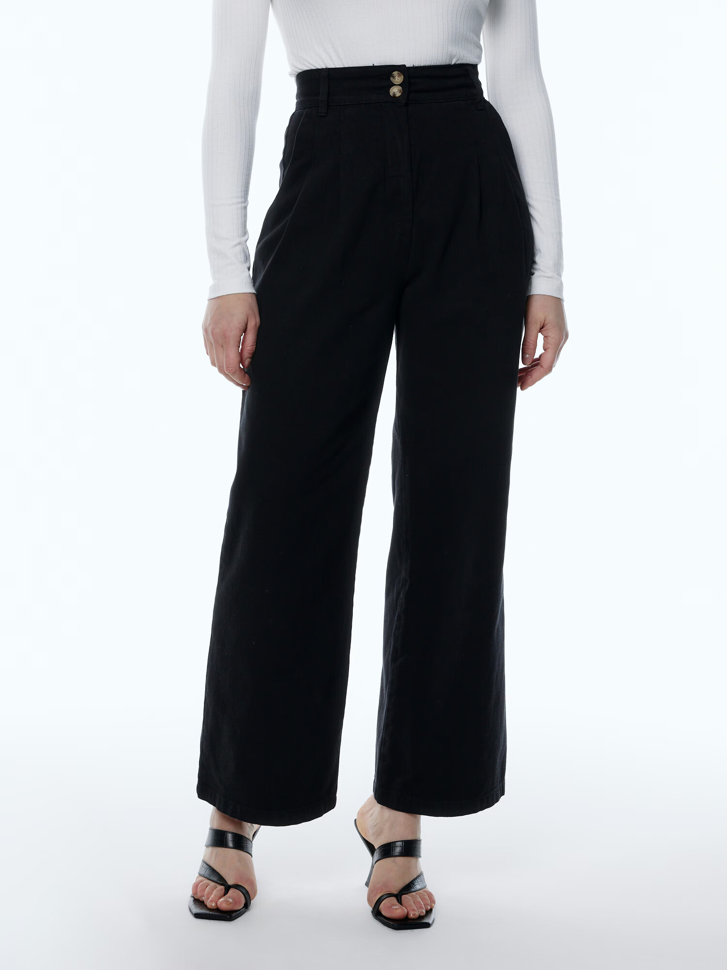 EDITED Pantaloni cu cute 'Ellis' negru - Pled.ro