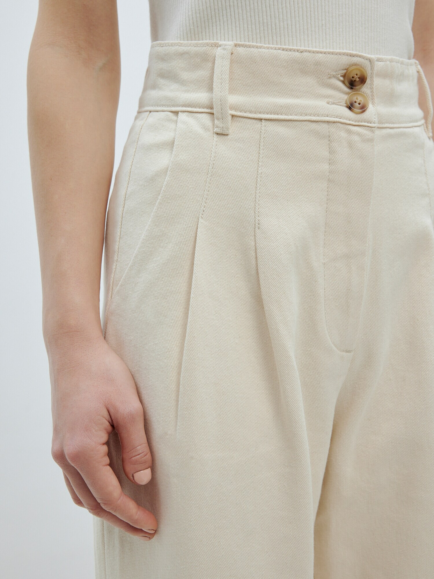 EDITED Pantaloni cu cute 'Ellis' bej - Pled.ro